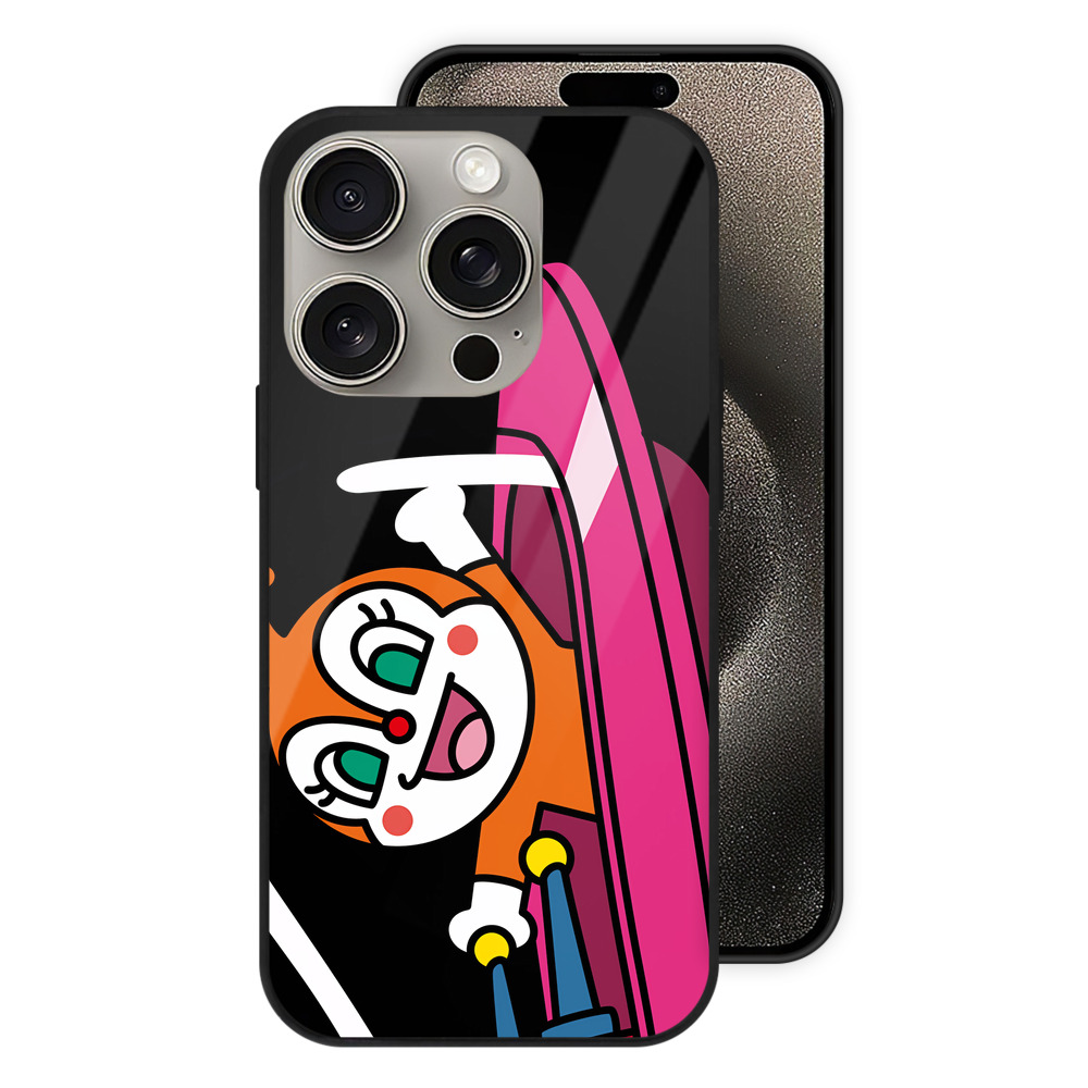 （画像用） アンパンマン Anpanman 【iPhone15Pro対応】スマホケース 耐衝撃＆黄変防止 背面ガラス