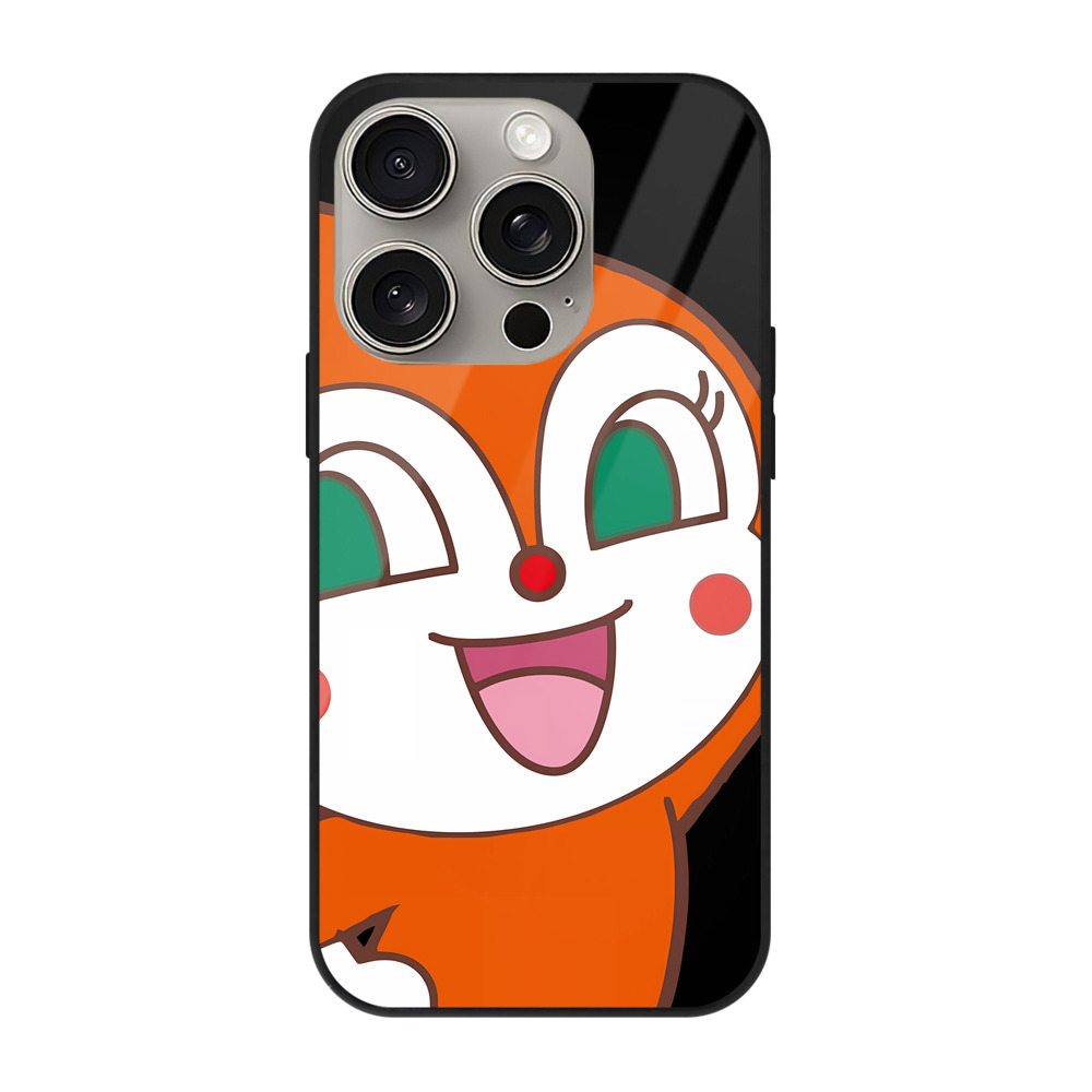 （画像用） アンパンマン Anpanman 【iPhone15Pro対応】スマホケース 耐衝撃＆黄変防止 背面ガラス
