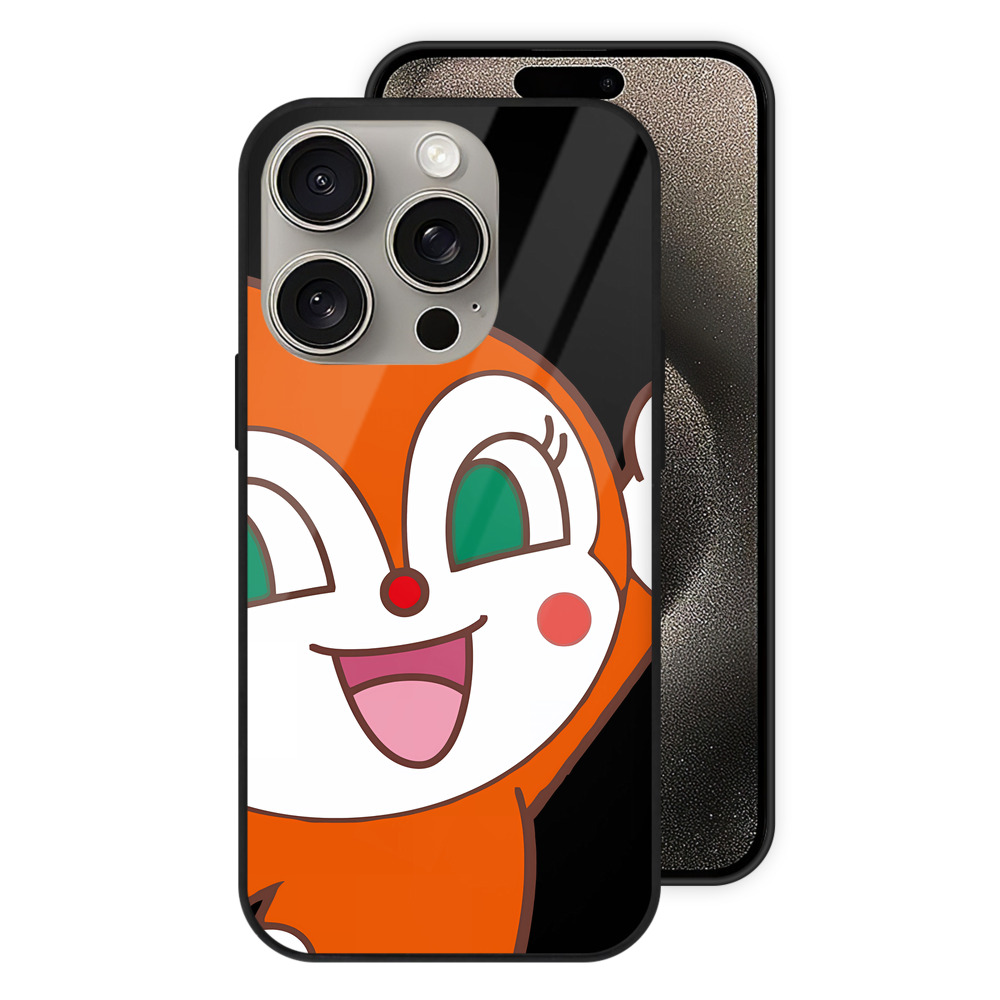 （画像用） アンパンマン Anpanman 【iPhone15Pro対応】スマホケース 耐衝撃＆黄変防止 背面ガラス