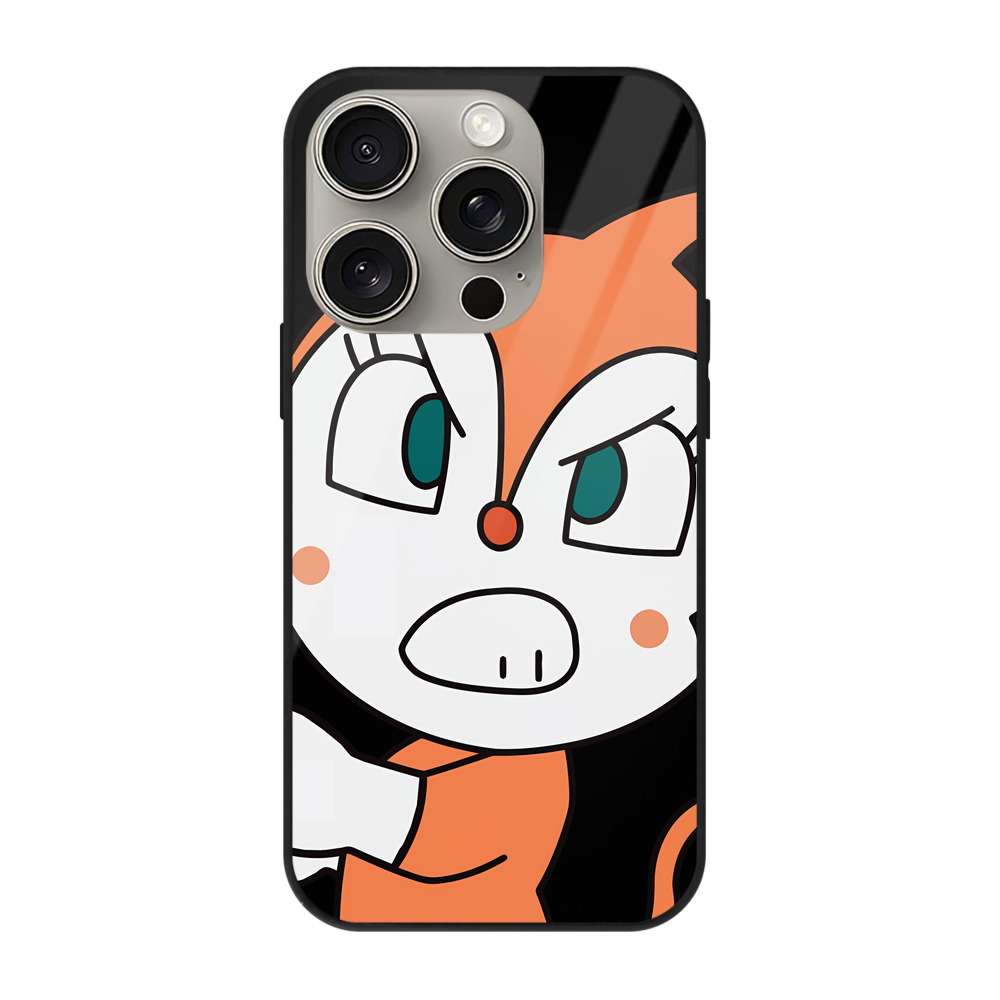 （画像用） アンパンマン Anpanman 【iPhone15Pro対応】スマホケース 耐衝撃＆黄変防止 背面ガラス