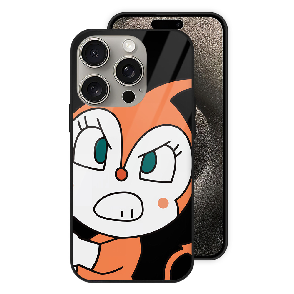 （画像用） アンパンマン Anpanman 【iPhone15Pro対応】スマホケース 耐衝撃＆黄変防止 背面ガラス