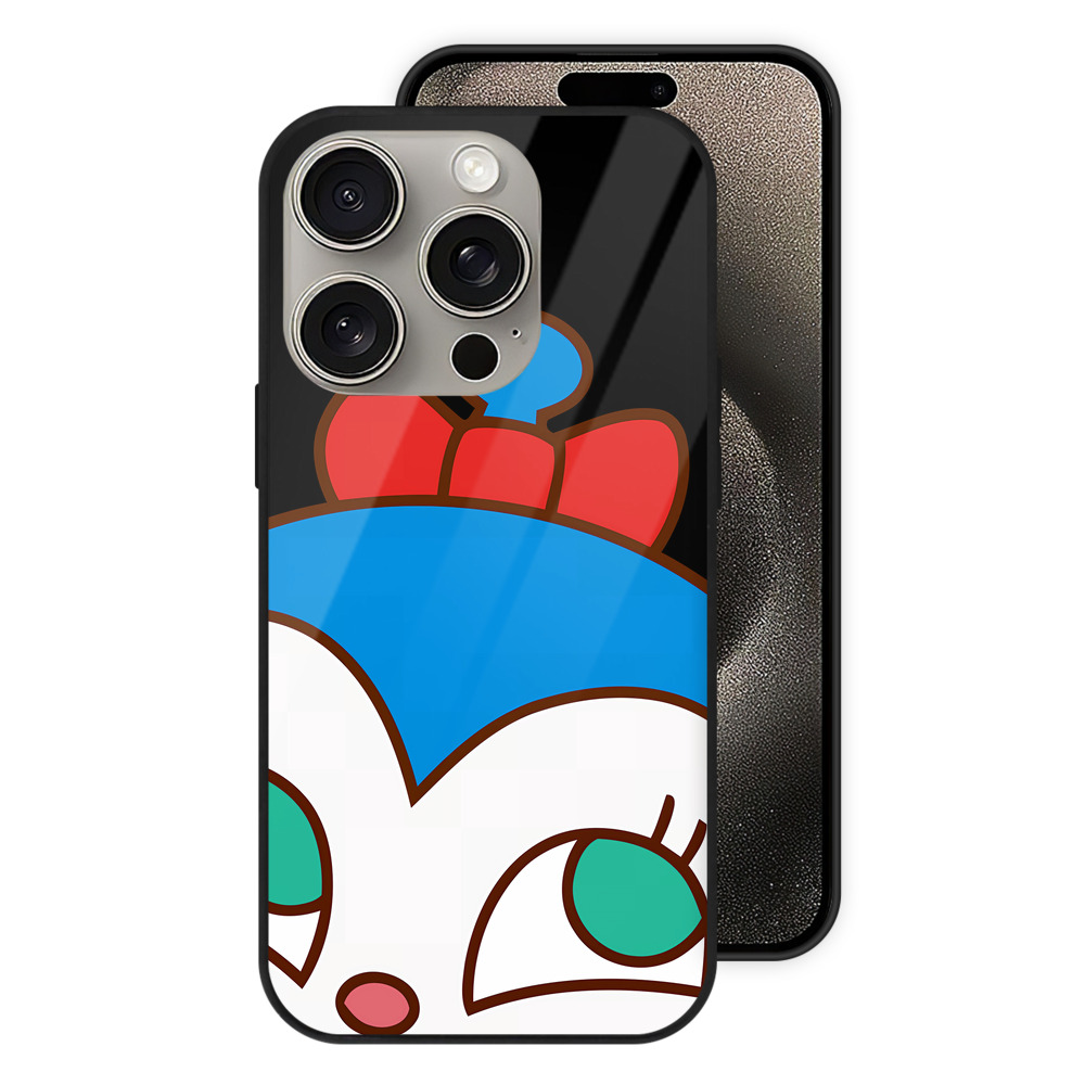 （画像用） アンパンマン Anpanman 【iPhone15Pro対応】スマホケース 耐衝撃＆黄変防止 背面ガラス