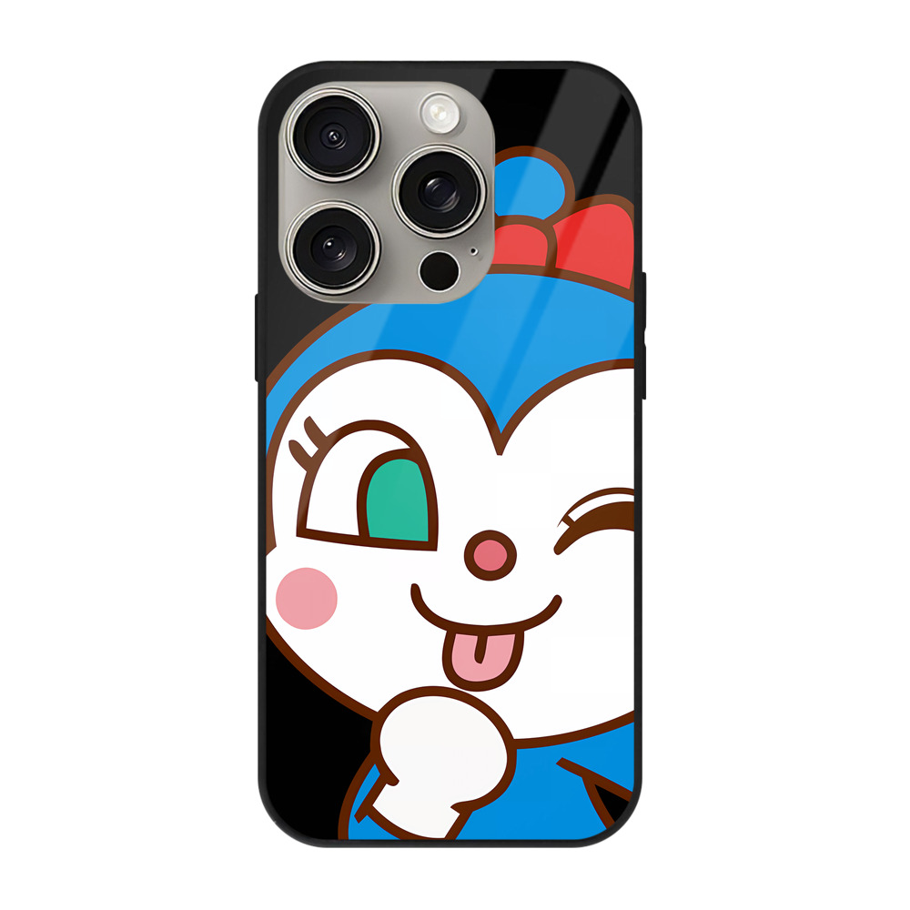 （画像用） アンパンマン Anpanman 【iPhone15Pro対応】スマホケース 耐衝撃＆黄変防止 背面ガラス