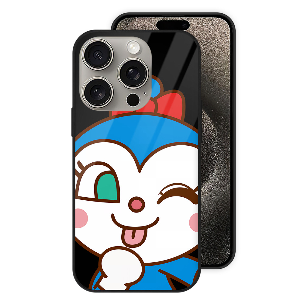 （画像用） アンパンマン Anpanman 【iPhone15Pro対応】スマホケース 耐衝撃＆黄変防止 背面ガラス