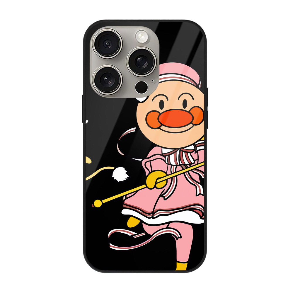 （画像用） アンパンマン Anpanman 【iPhone15Pro対応】スマホケース 耐衝撃＆黄変防止 背面ガラス