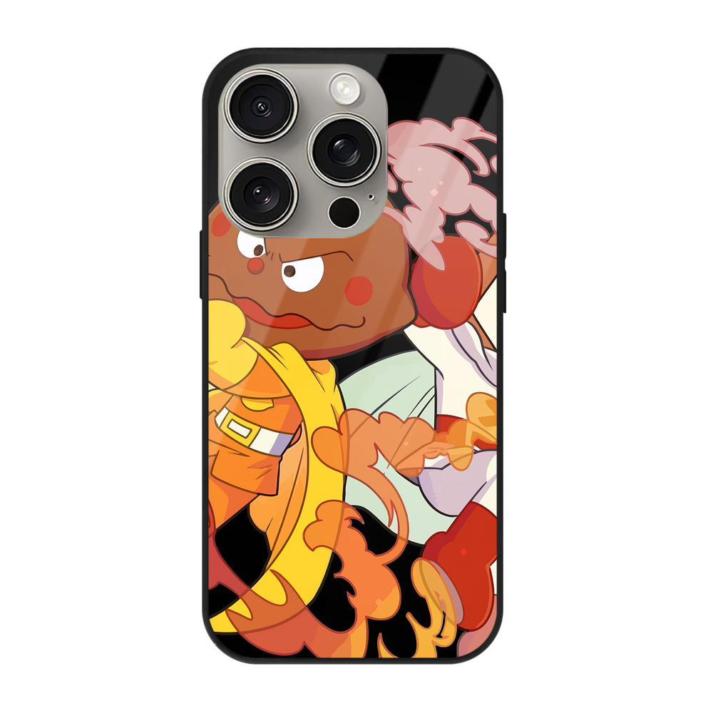 （画像用） アンパンマン Anpanman 【iPhone15Pro対応】スマホケース 耐衝撃＆黄変防止 背面ガラス