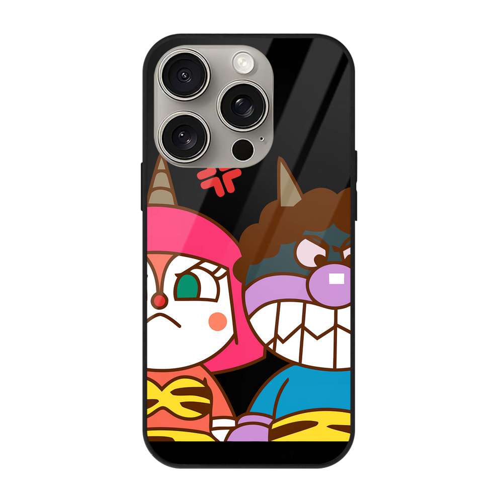 （画像用） アンパンマン Anpanman 【iPhone15Pro対応】スマホケース 耐衝撃＆黄変防止 背面ガラス
