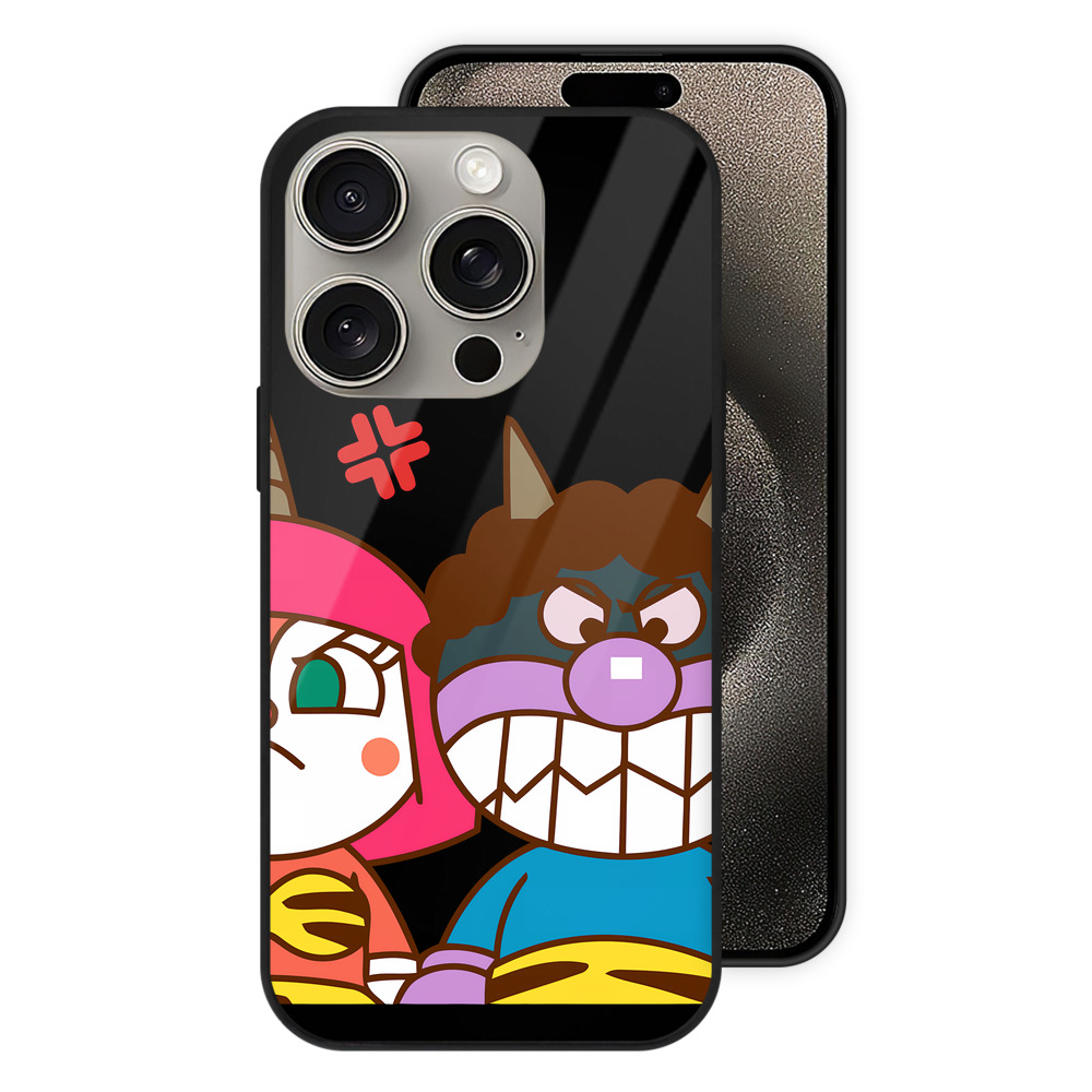 （画像用） アンパンマン Anpanman 【iPhone15Pro対応】スマホケース 耐衝撃＆黄変防止 背面ガラス