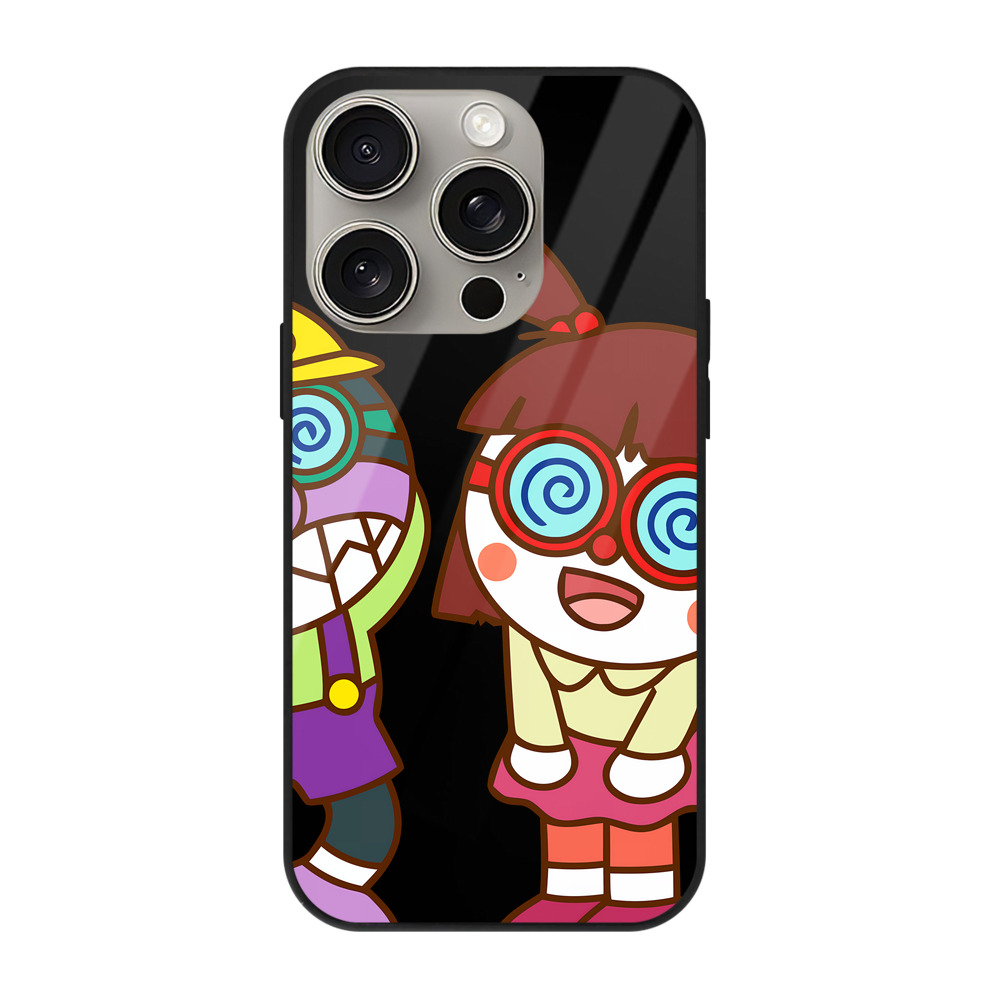 （画像用） アンパンマン Anpanman 【iPhone15Pro対応】スマホケース 耐衝撃＆黄変防止 背面ガラス