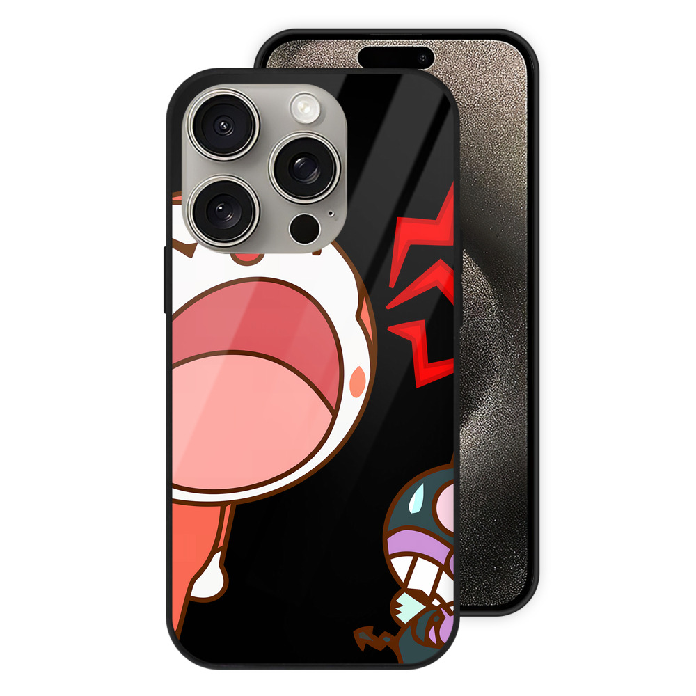 （画像用） アンパンマン Anpanman 【iPhone15Pro対応】スマホケース 耐衝撃＆黄変防止 背面ガラス