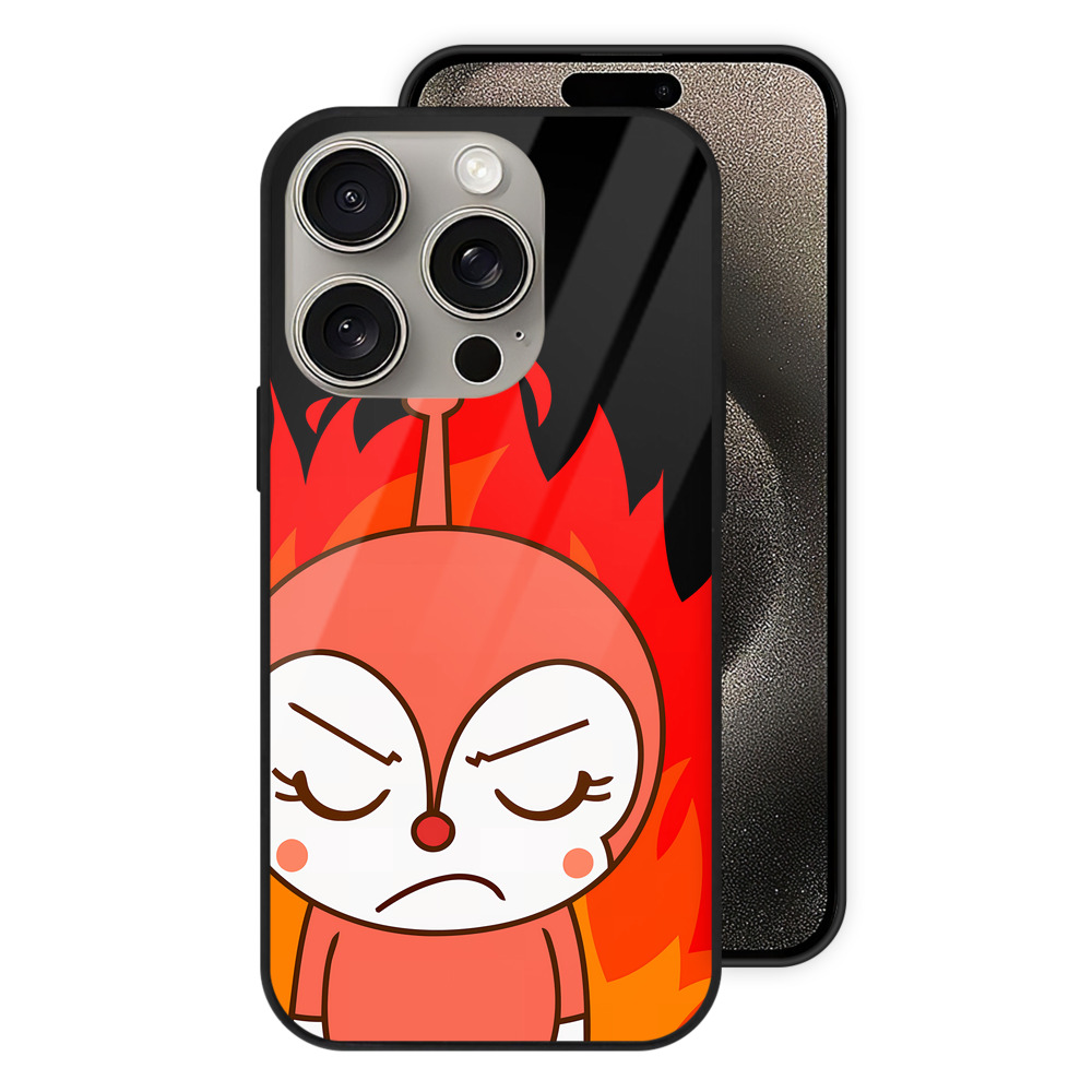 （画像用） アンパンマン Anpanman 【iPhone15Pro対応】スマホケース 耐衝撃＆黄変防止 背面ガラス