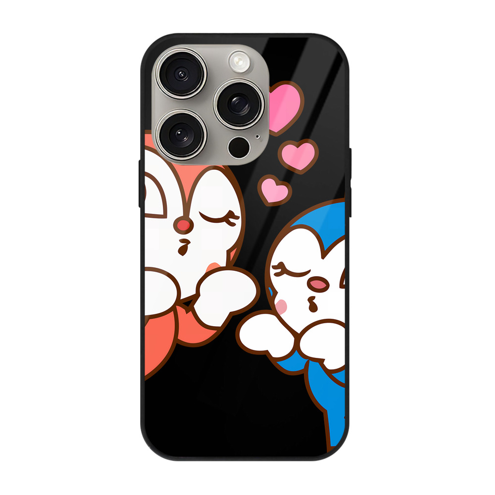 （画像用） アンパンマン Anpanman 【iPhone15Pro対応】スマホケース 耐衝撃＆黄変防止 背面ガラス