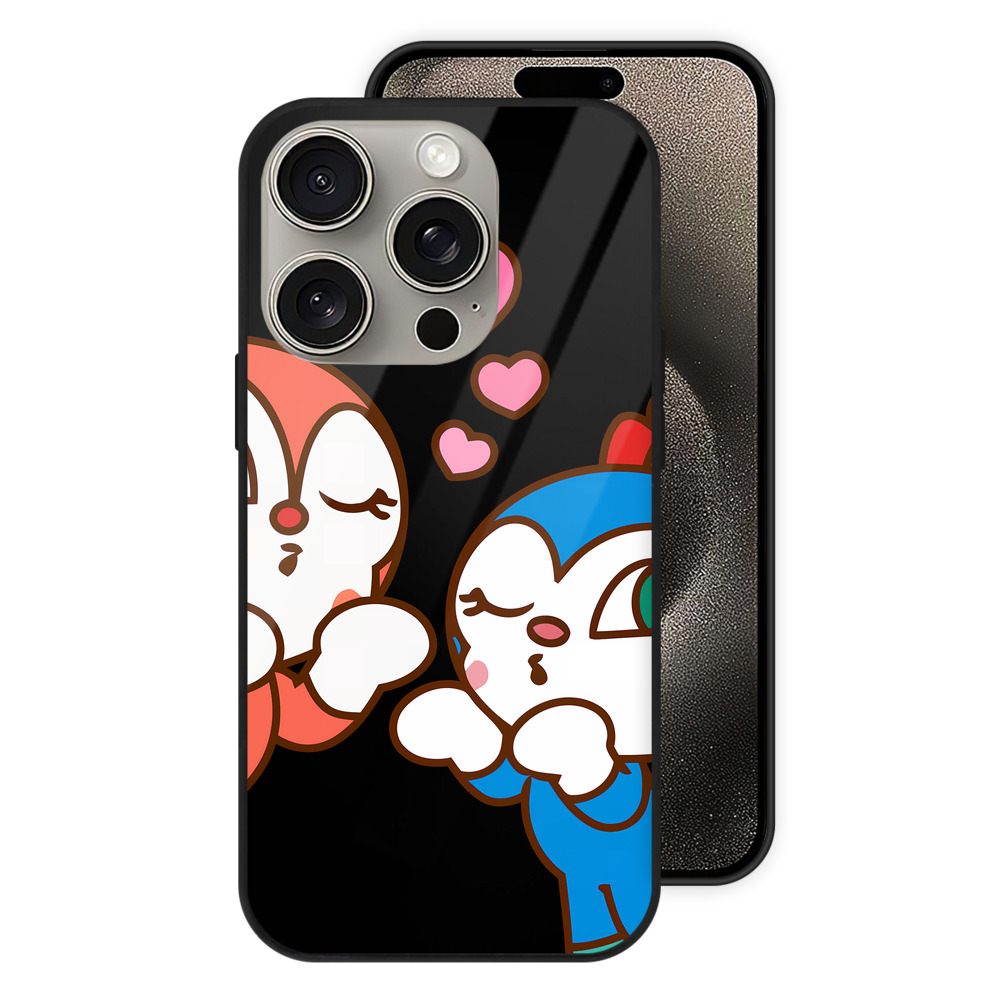 （画像用） アンパンマン Anpanman 【iPhone15Pro対応】スマホケース 耐衝撃＆黄変防止 背面ガラス
