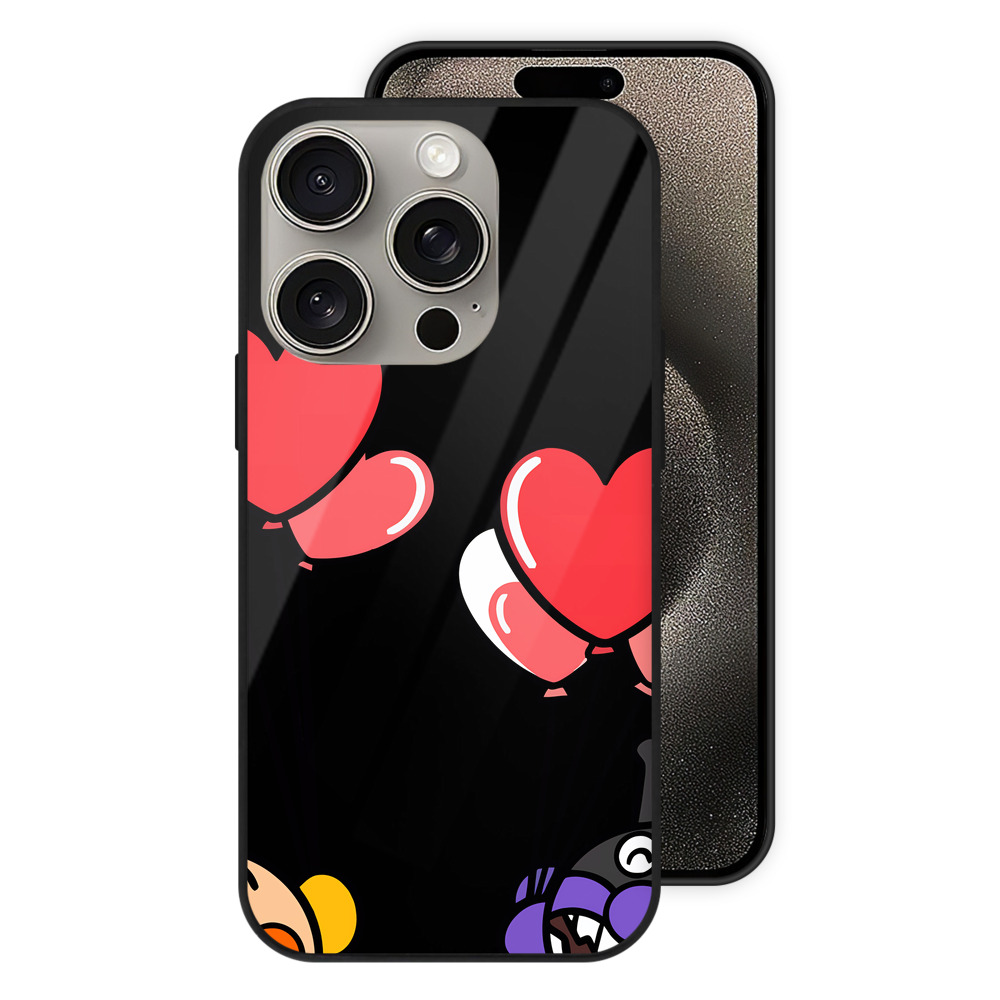 （画像用） アンパンマン Anpanman 【iPhone15Pro対応】スマホケース 耐衝撃＆黄変防止 背面ガラス