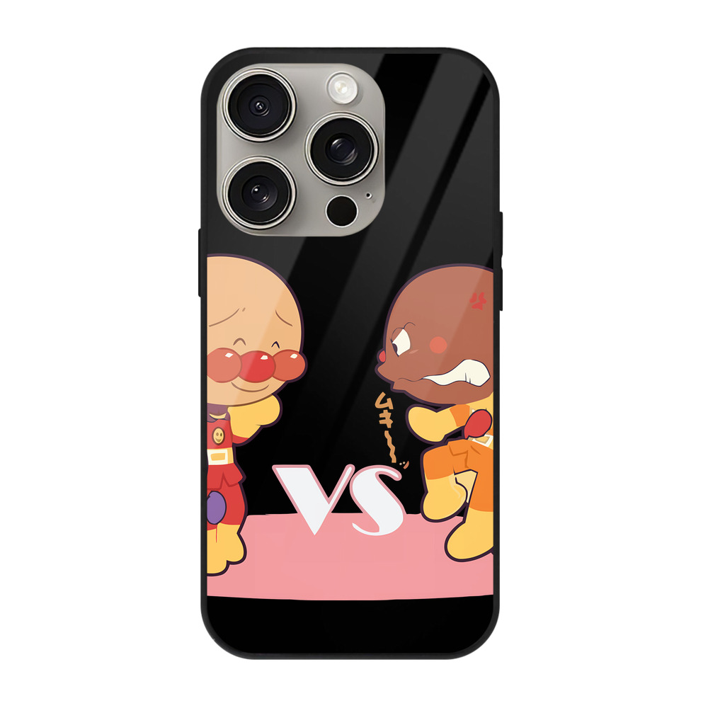（画像用） アンパンマン Anpanman 【iPhone15Pro対応】スマホケース 耐衝撃＆黄変防止 背面ガラス