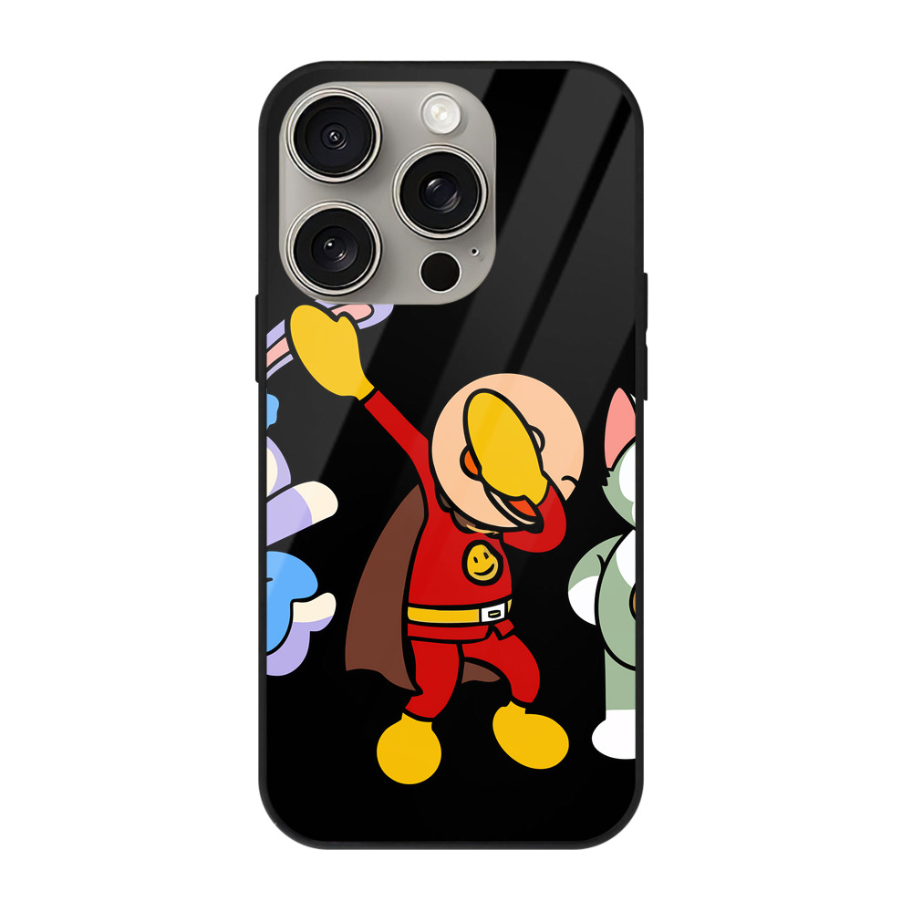 （画像用） アンパンマン Anpanman 【iPhone15Pro対応】スマホケース 耐衝撃＆黄変防止 背面ガラス