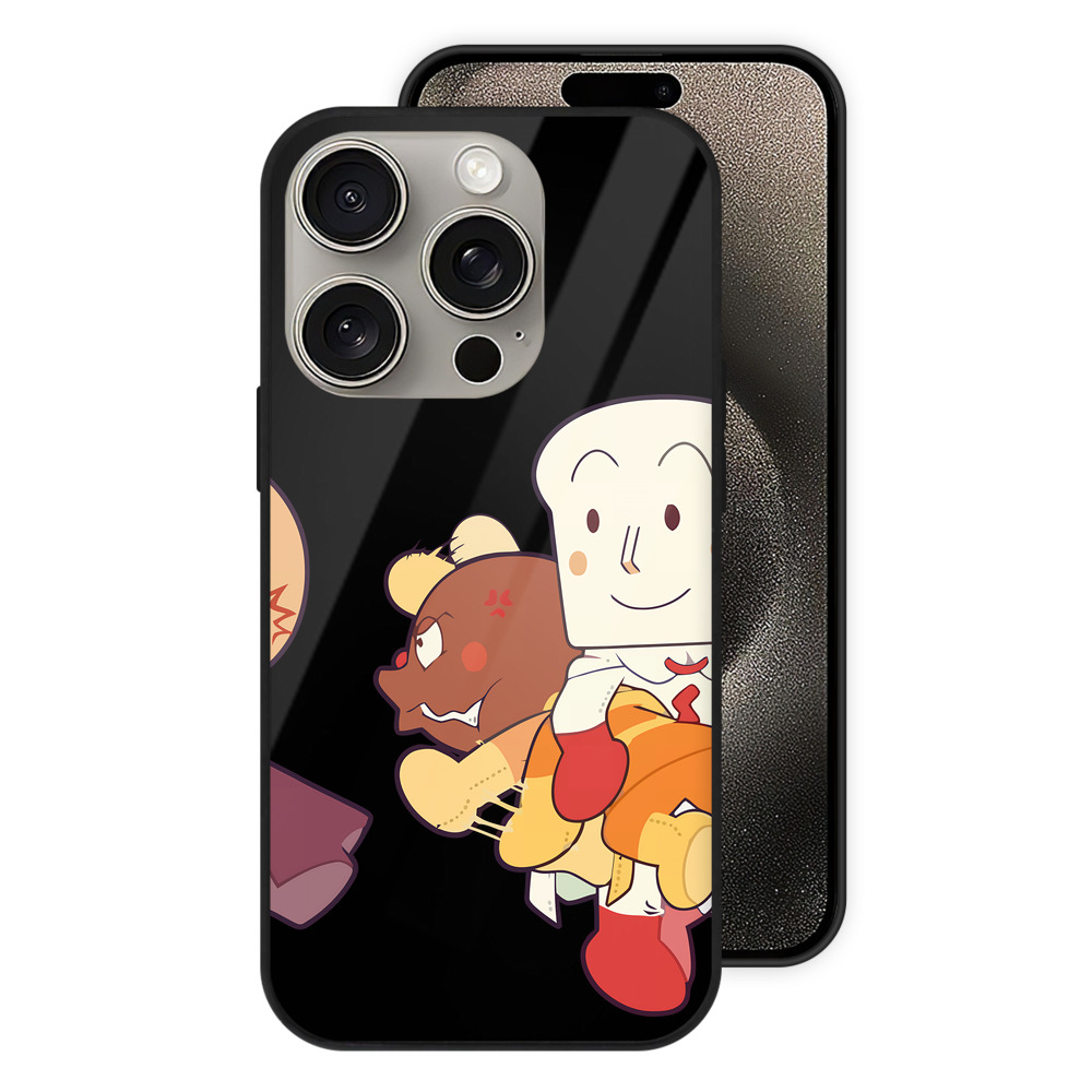 （画像用） アンパンマン Anpanman 【iPhone15Pro対応】スマホケース 耐衝撃＆黄変防止 背面ガラス