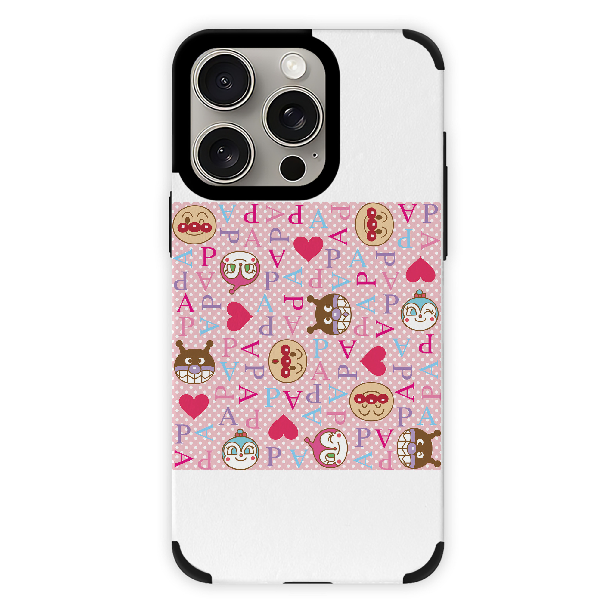 （画像用） アンパンマン Anpanman 【iPhone15ProMax対応】 PUレザー スマホケース 耐衝撃＆黄変防止