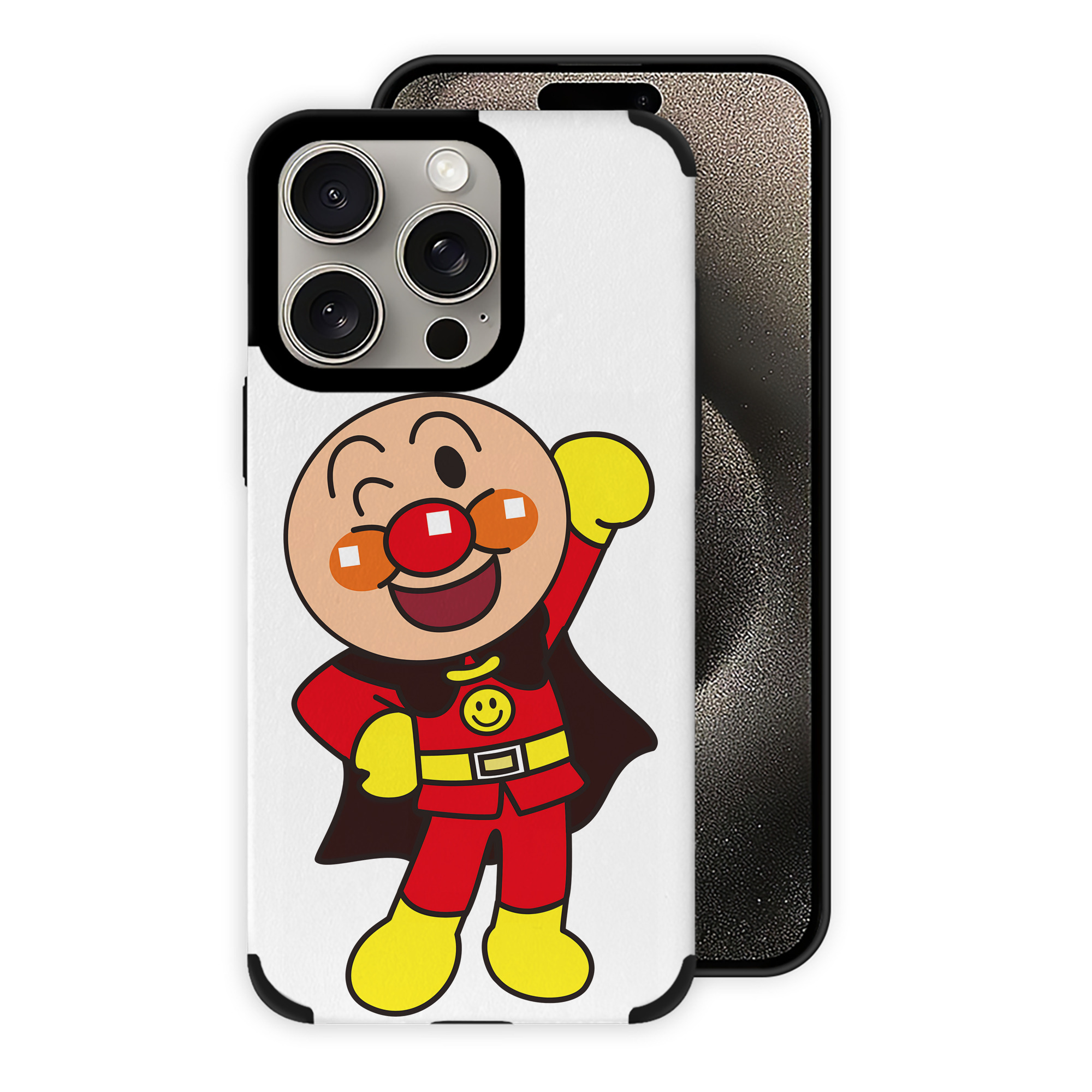 （画像用） アンパンマン Anpanman 【iPhone15ProMax対応】 PUレザー スマホケース 耐衝撃＆黄変防止