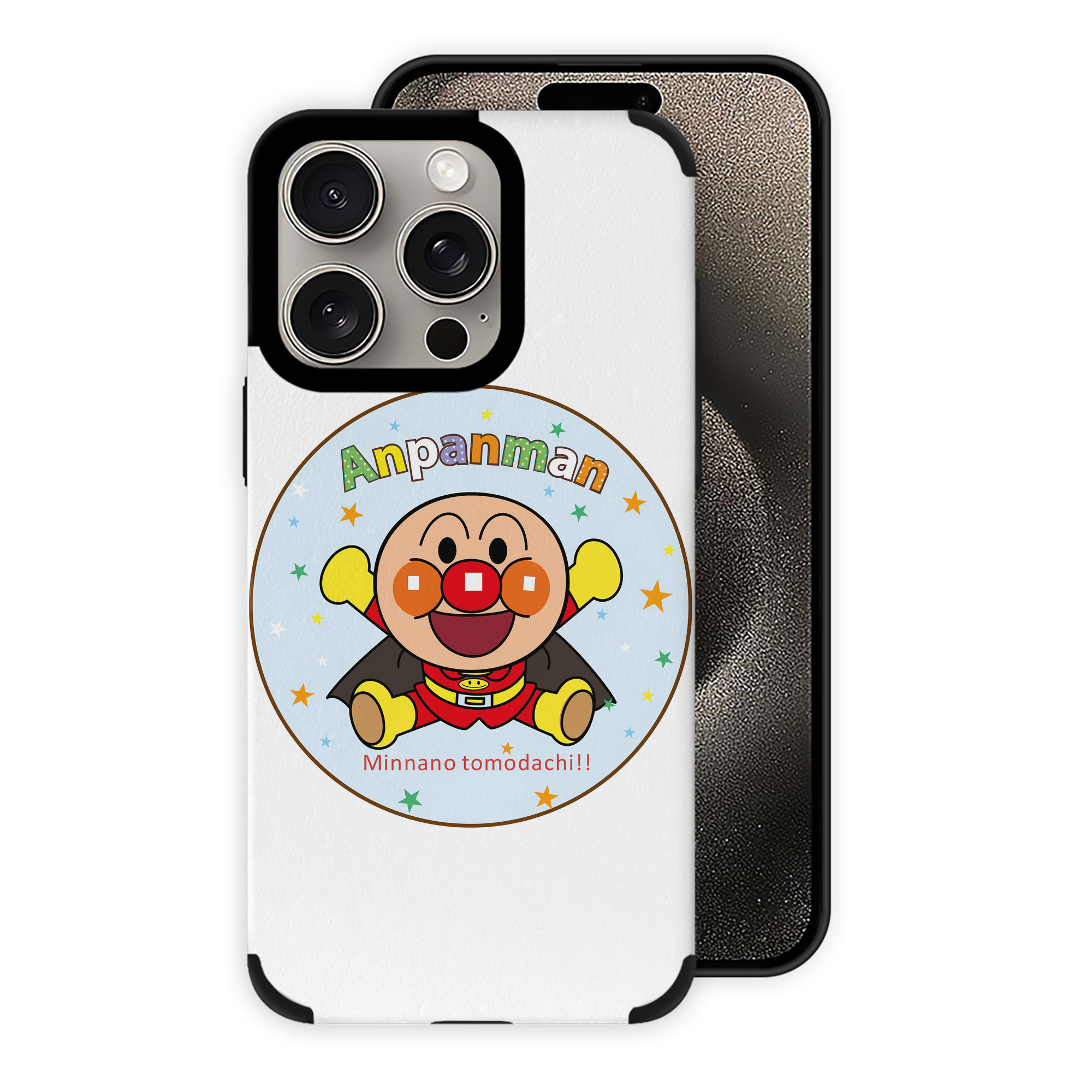 （画像用） アンパンマン Anpanman 【iPhone15ProMax対応】 PUレザー スマホケース 耐衝撃＆黄変防止