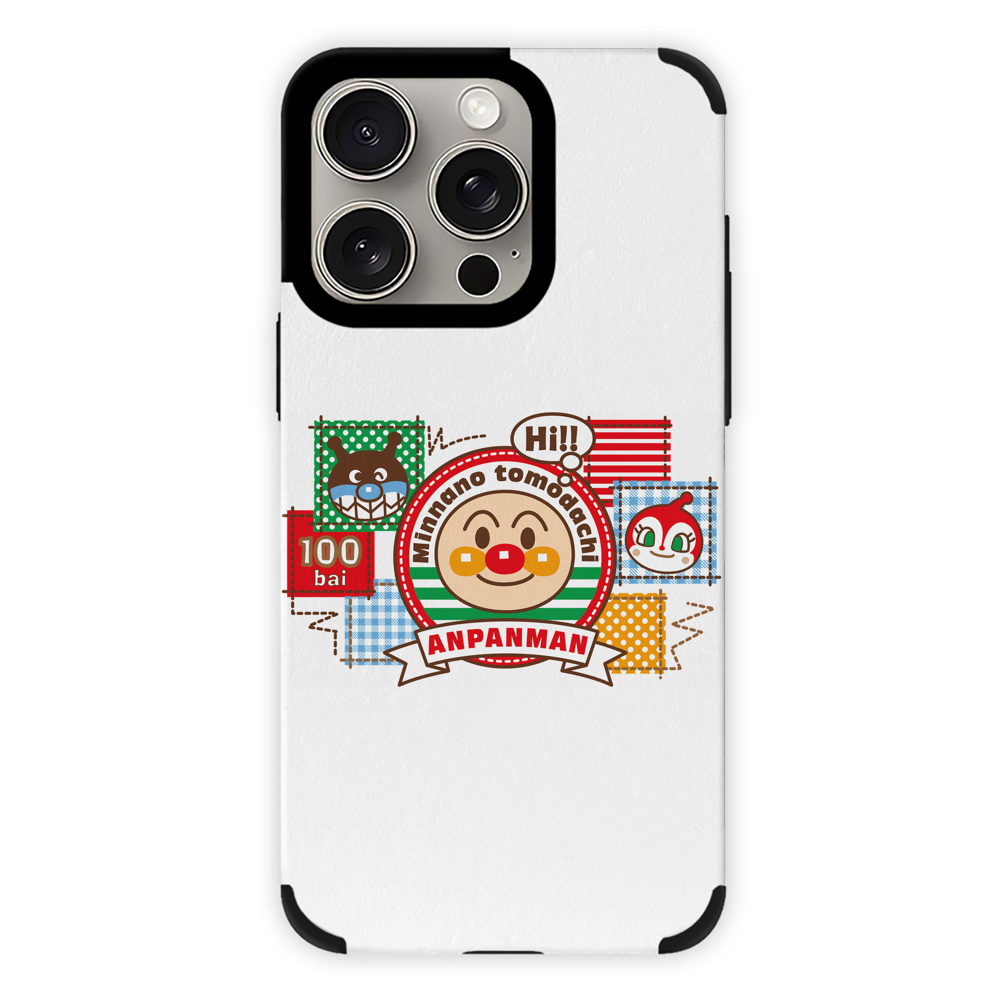 （画像用） アンパンマン Anpanman 【iPhone15ProMax対応】 PUレザー スマホケース 耐衝撃＆黄変防止