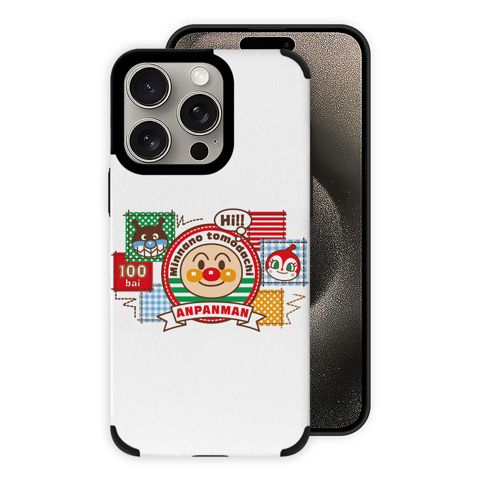 （画像用） アンパンマン Anpanman 【iPhone15ProMax対応】 PUレザー スマホケース 耐衝撃＆黄変防止