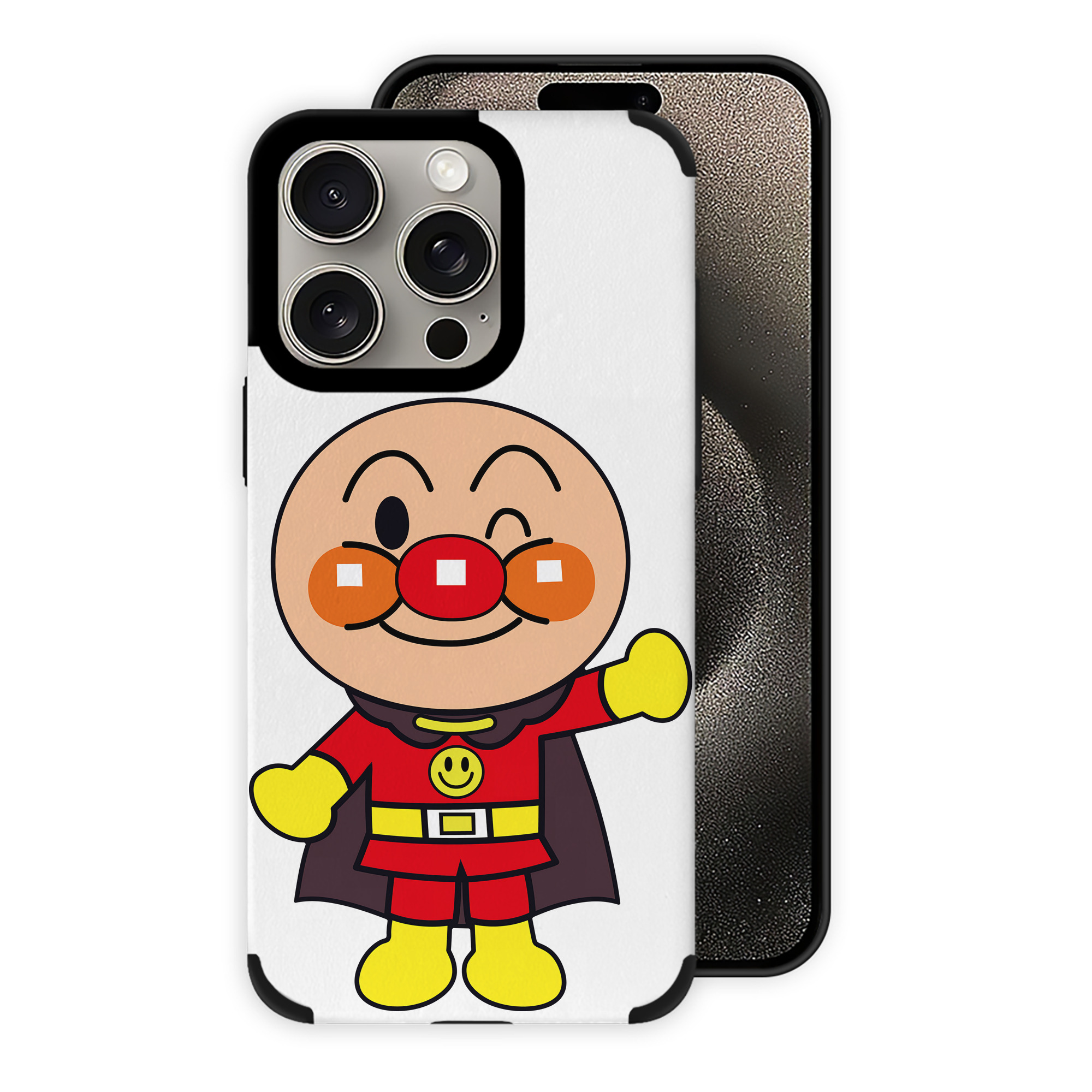 （画像用） アンパンマン Anpanman 【iPhone15ProMax対応】 PUレザー スマホケース 耐衝撃＆黄変防止