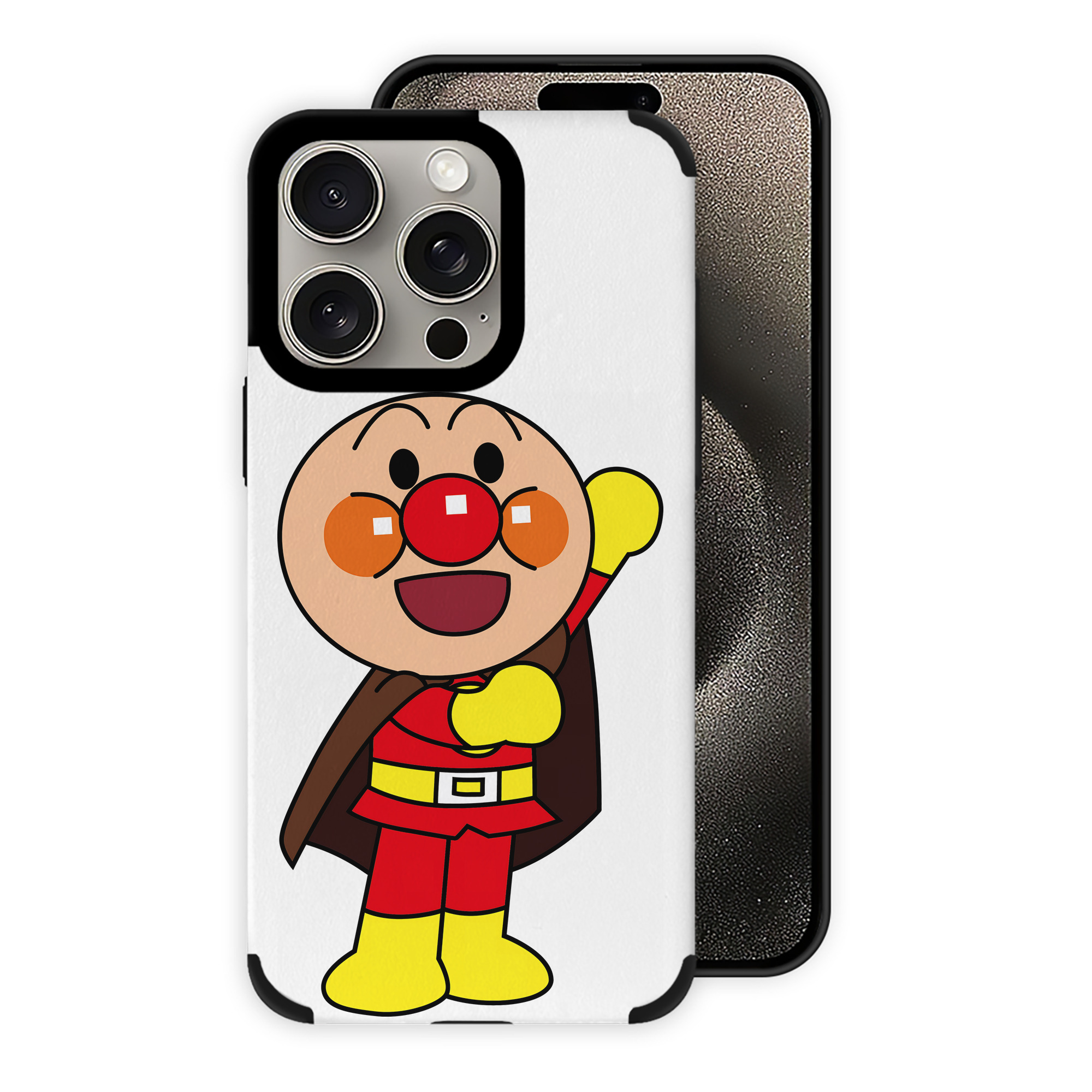 （画像用） アンパンマン Anpanman 【iPhone15ProMax対応】 PUレザー スマホケース 耐衝撃＆黄変防止