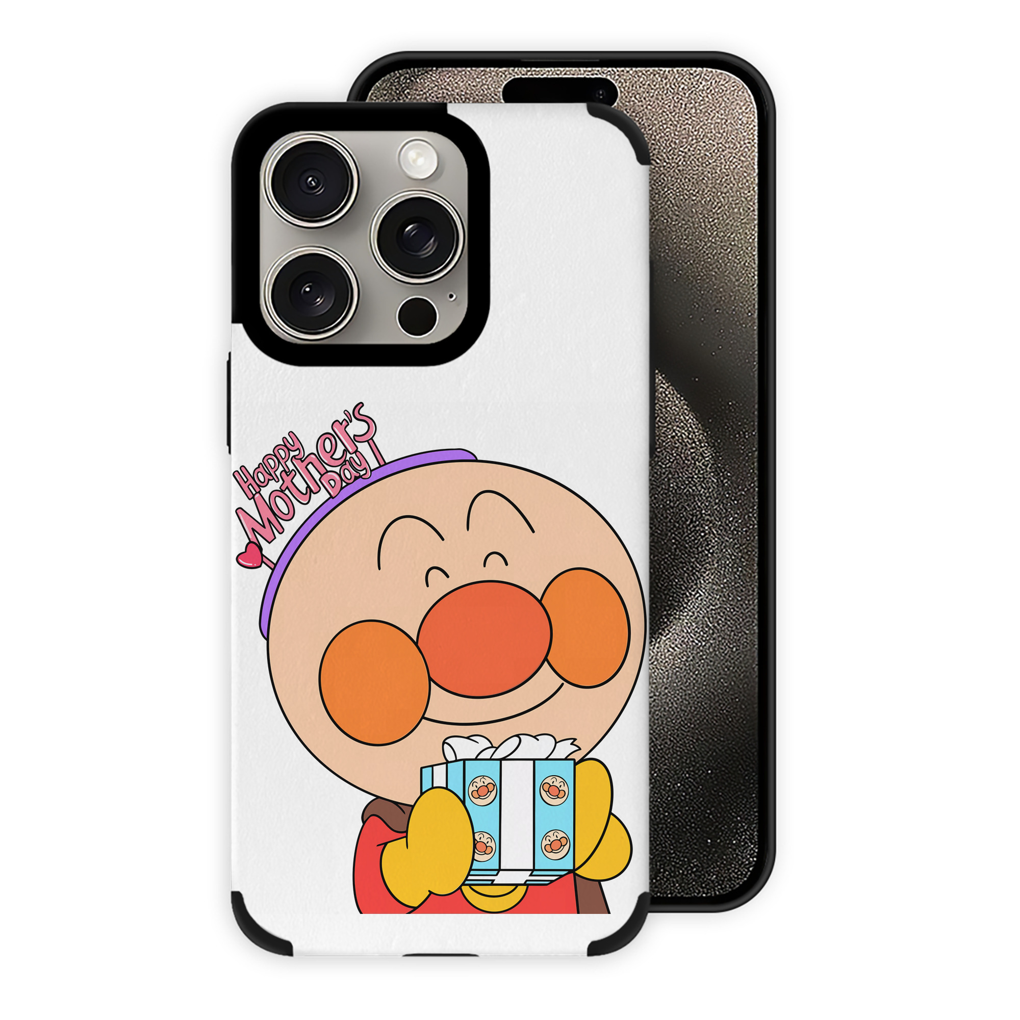 （画像用） アンパンマン Anpanman 【iPhone15ProMax対応】 PUレザー スマホケース 耐衝撃＆黄変防止
