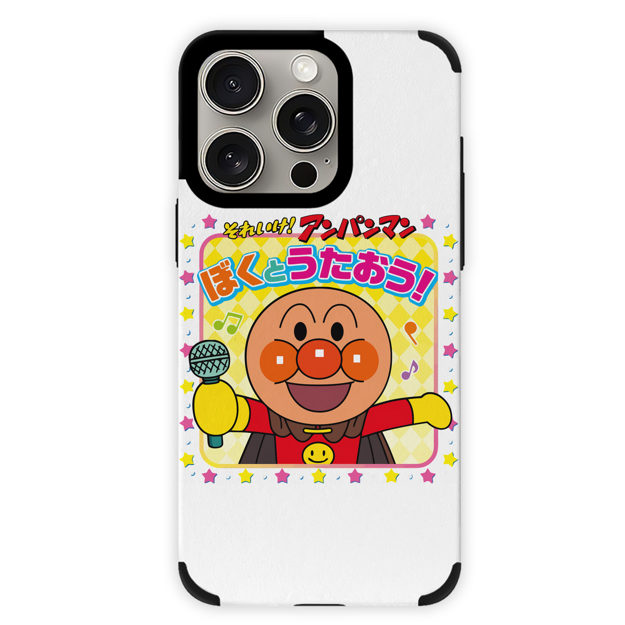 （画像用） アンパンマン Anpanman 【iPhone15ProMax対応】 PUレザー スマホケース 耐衝撃＆黄変防止