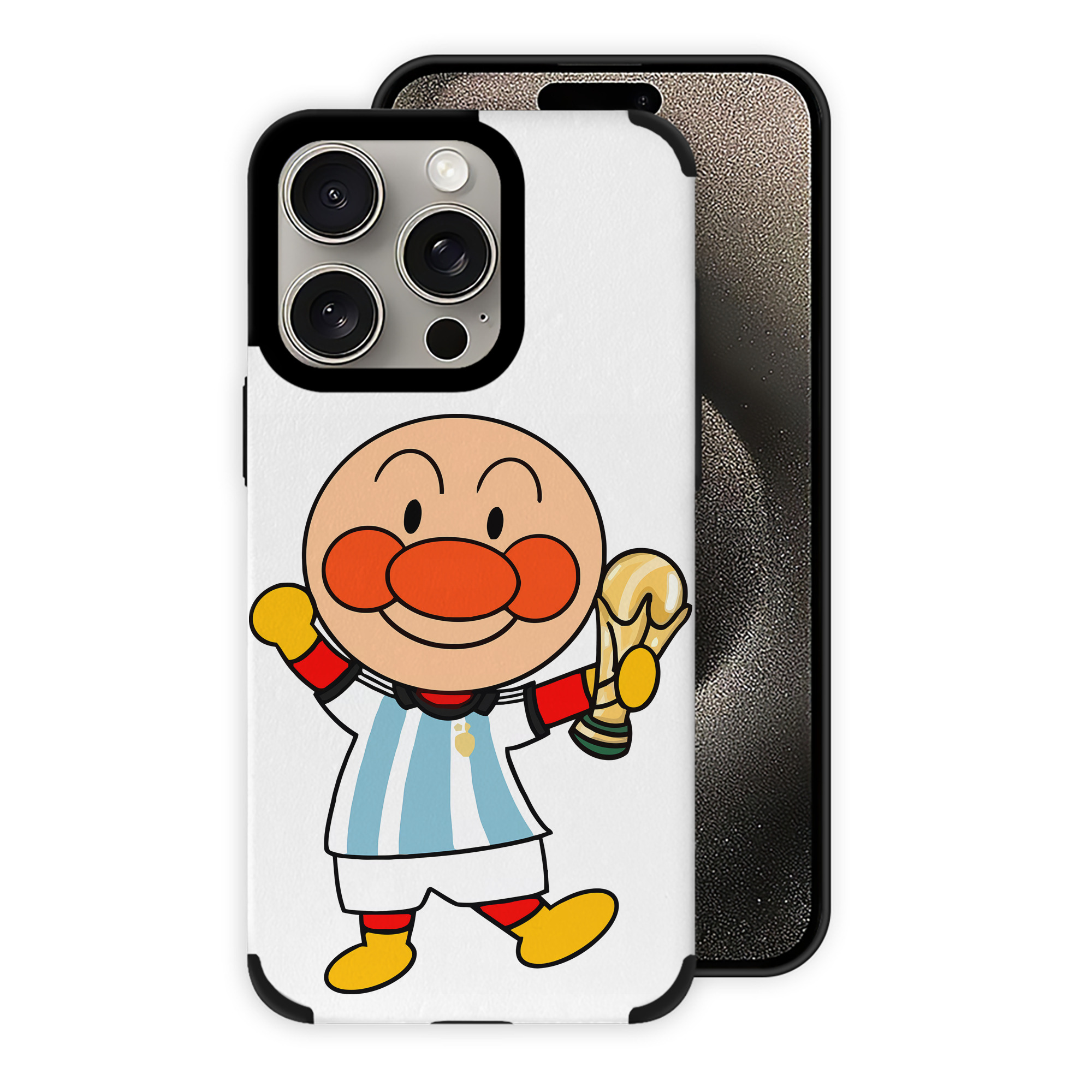 （画像用） アンパンマン Anpanman 【iPhone15ProMax対応】 PUレザー スマホケース 耐衝撃＆黄変防止