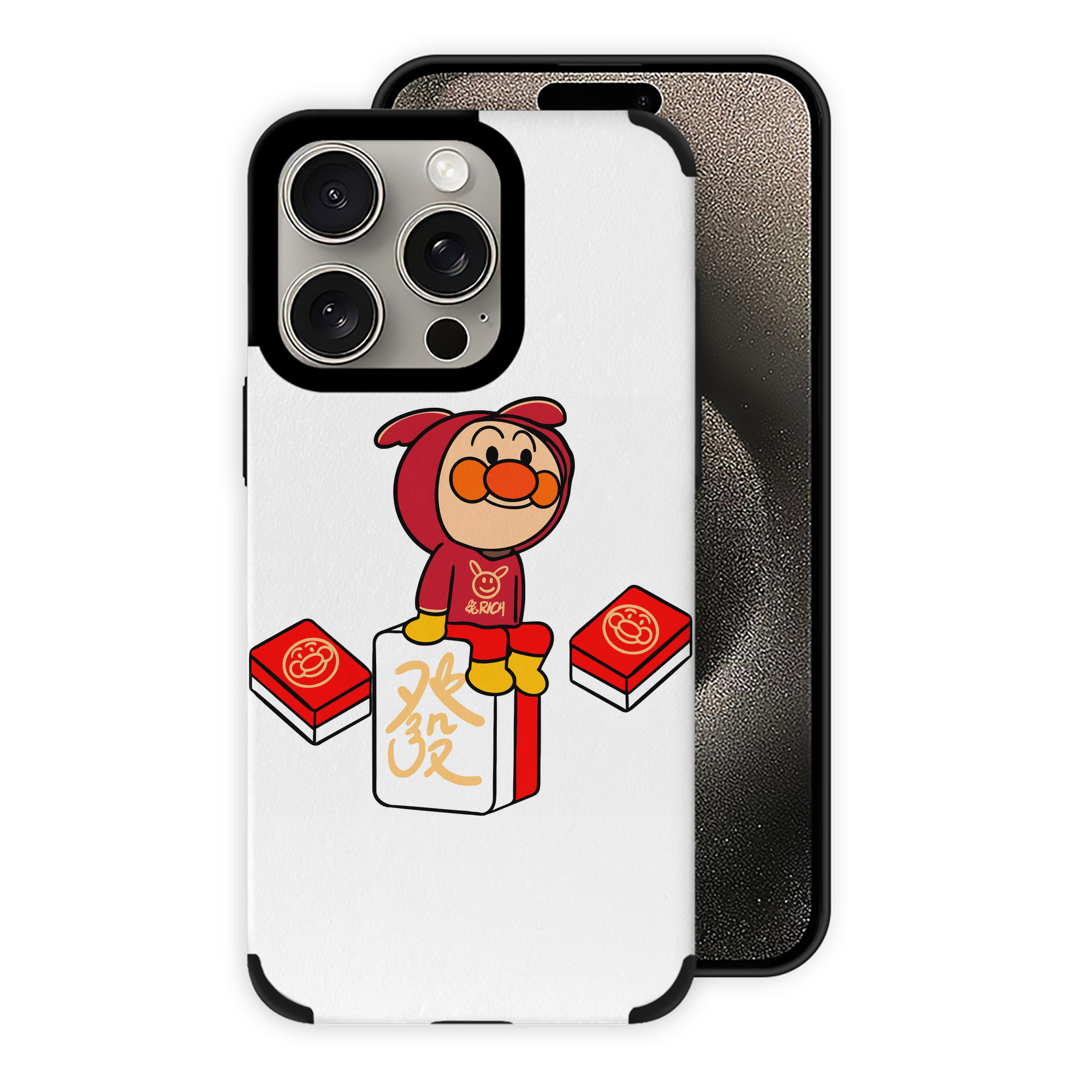 （画像用） アンパンマン Anpanman 【iPhone15ProMax対応】 PUレザー スマホケース 耐衝撃＆黄変防止