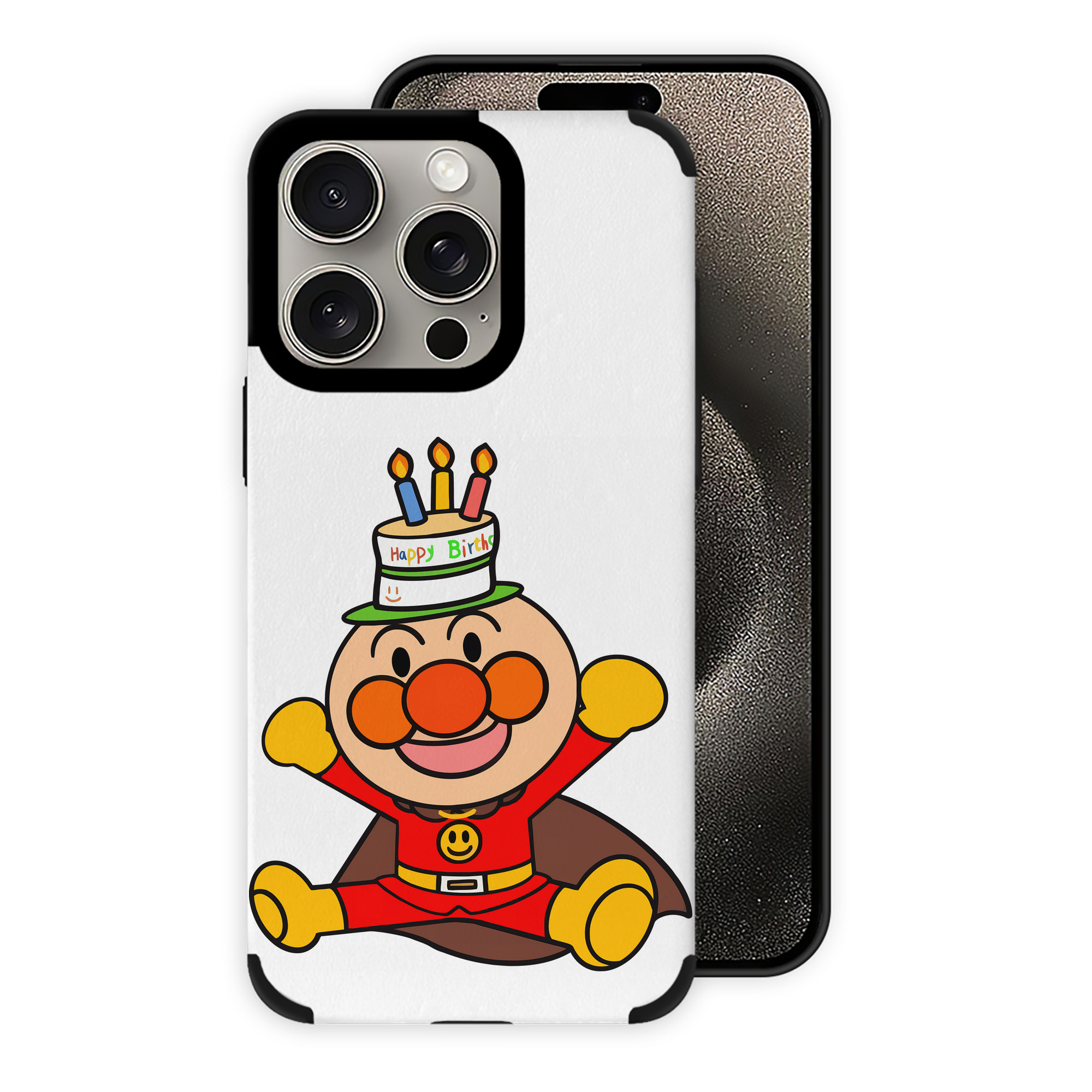 （画像用） アンパンマン Anpanman 【iPhone15ProMax対応】 PUレザー スマホケース 耐衝撃＆黄変防止
