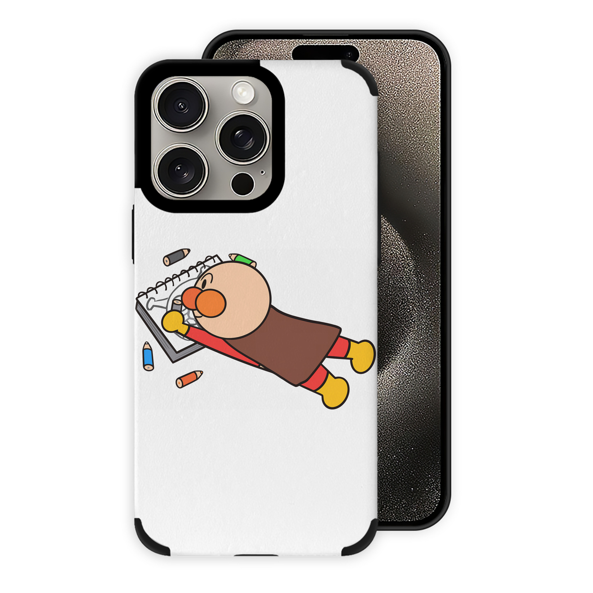 （画像用） アンパンマン Anpanman 【iPhone15ProMax対応】 PUレザー スマホケース 耐衝撃＆黄変防止
