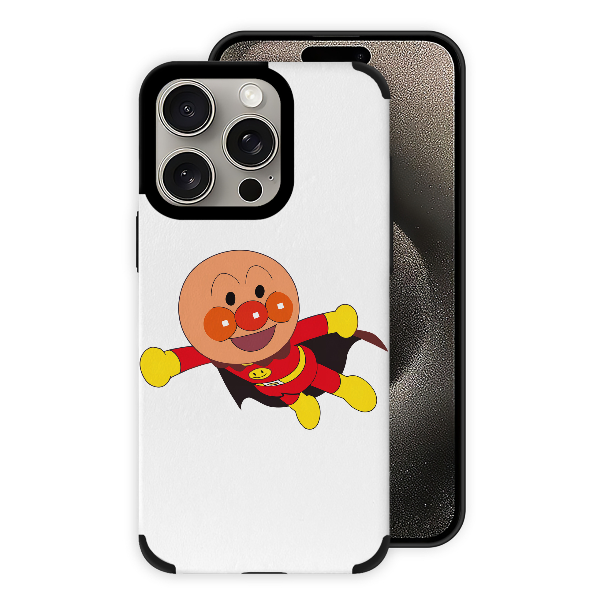 （画像用） アンパンマン Anpanman 【iPhone15ProMax対応】 PUレザー スマホケース 耐衝撃＆黄変防止