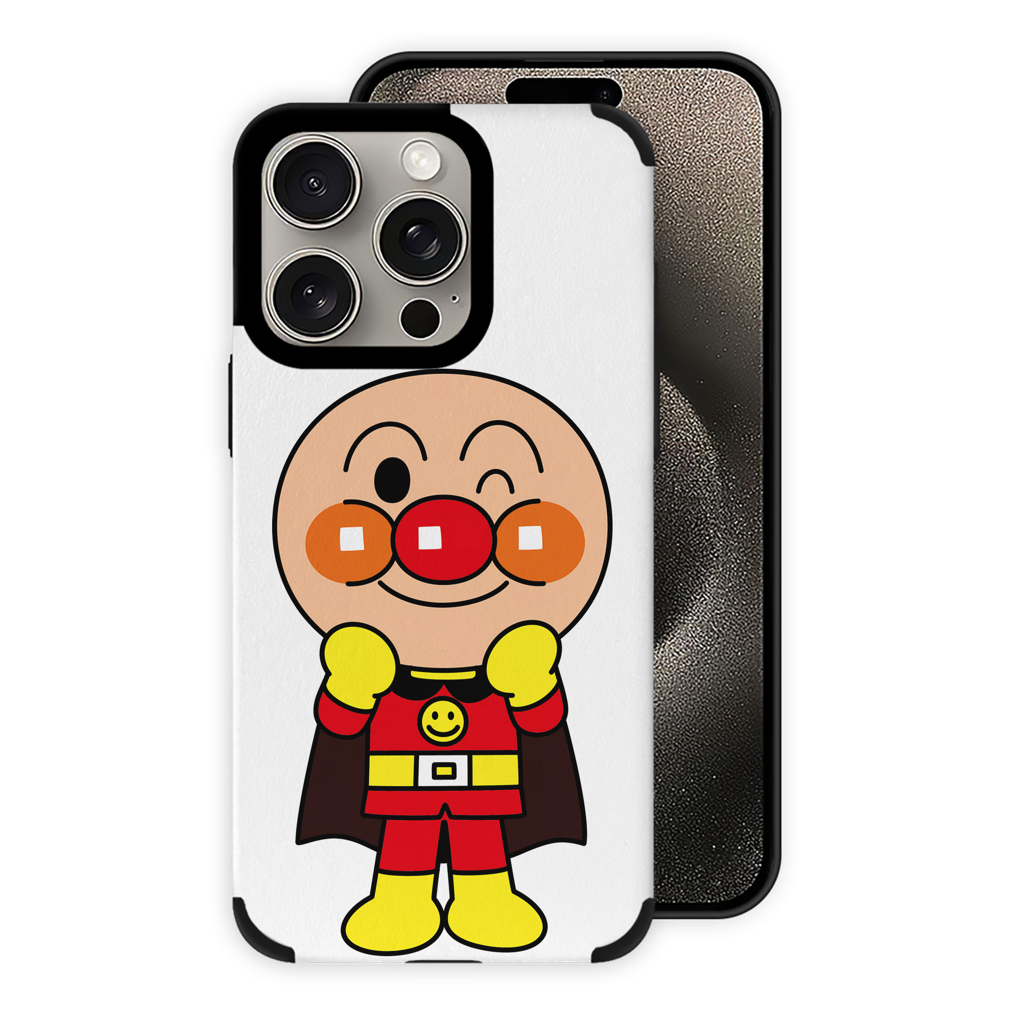 （画像用） アンパンマン Anpanman 【iPhone15ProMax対応】 PUレザー スマホケース 耐衝撃＆黄変防止