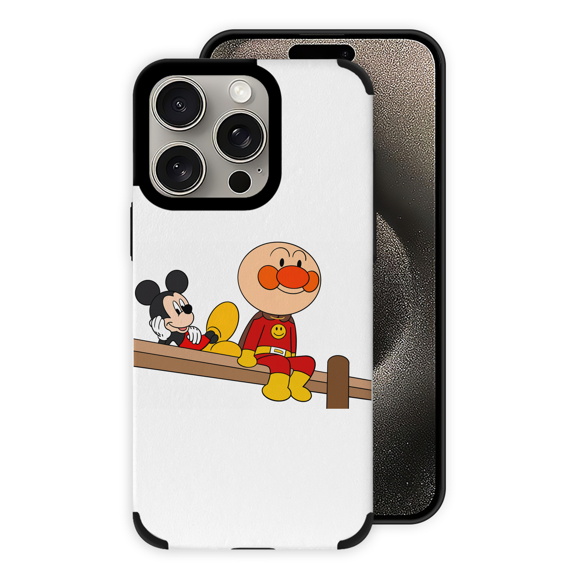 （画像用） アンパンマン Anpanman 【iPhone15ProMax対応】 PUレザー スマホケース 耐衝撃＆黄変防止