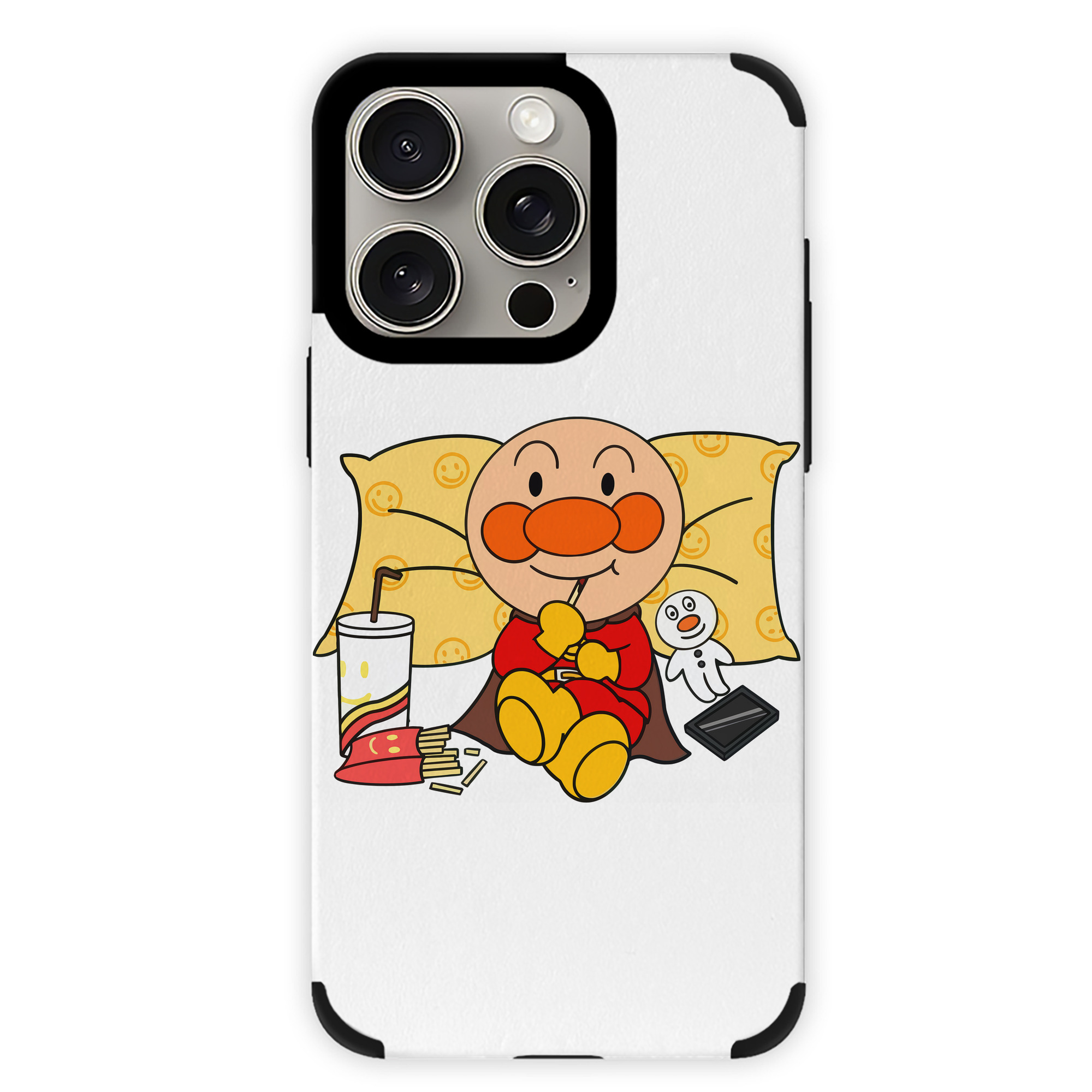（画像用） アンパンマン Anpanman 【iPhone15ProMax対応】 PUレザー スマホケース 耐衝撃＆黄変防止