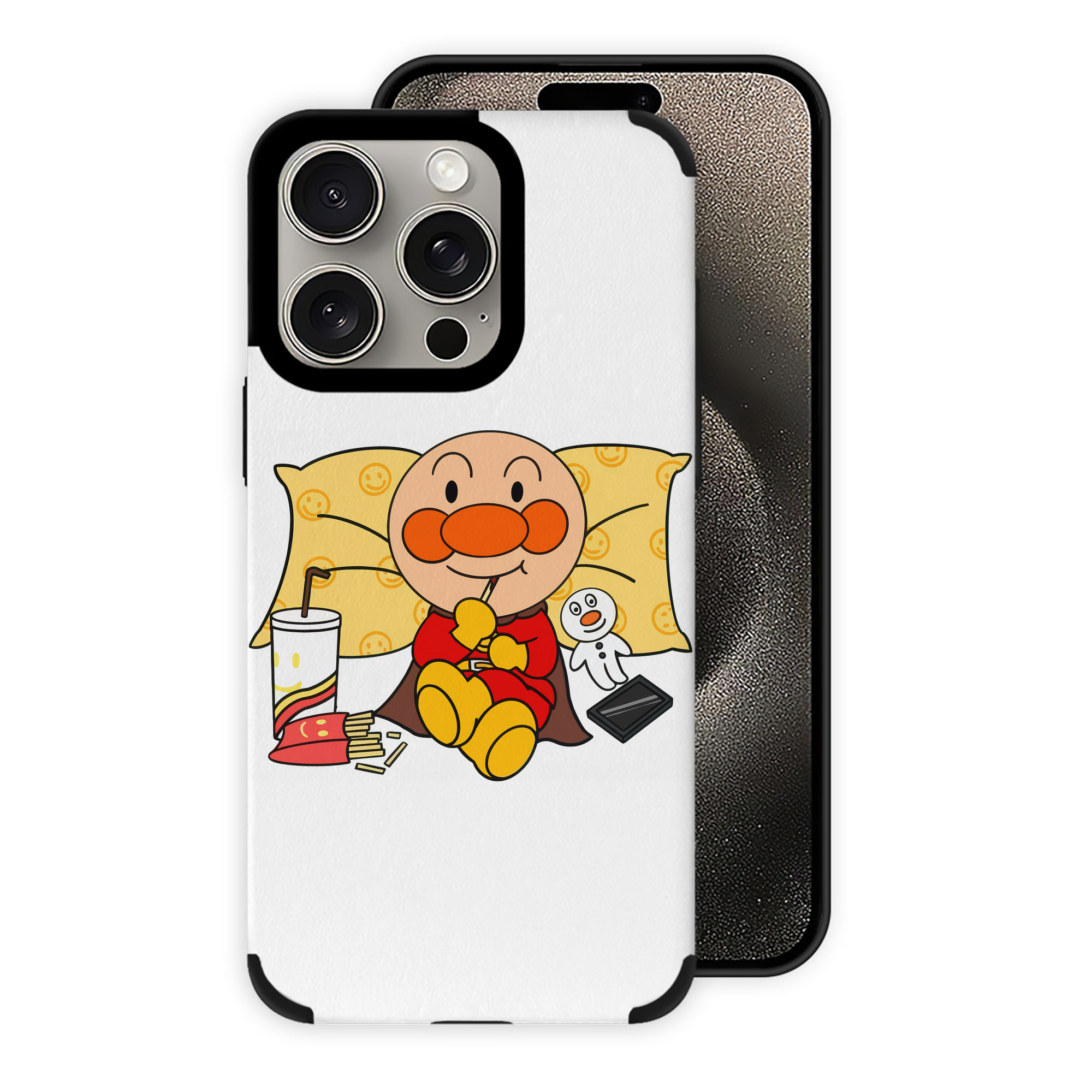 （画像用） アンパンマン Anpanman 【iPhone15ProMax対応】 PUレザー スマホケース 耐衝撃＆黄変防止