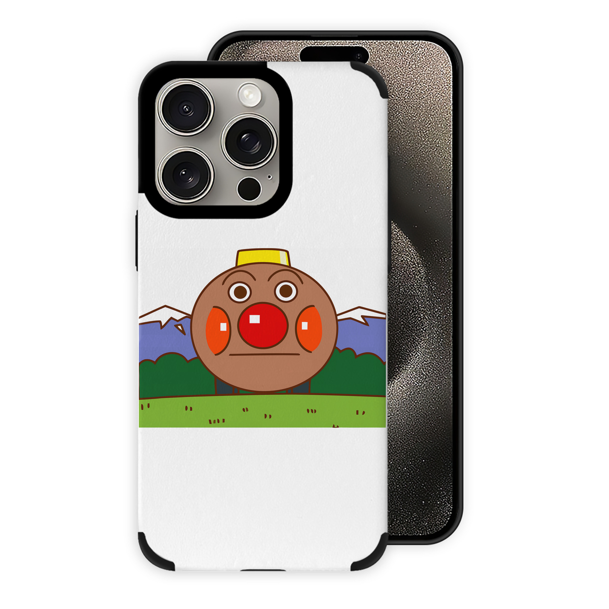 （画像用） アンパンマン Anpanman 【iPhone15ProMax対応】 PUレザー スマホケース 耐衝撃＆黄変防止