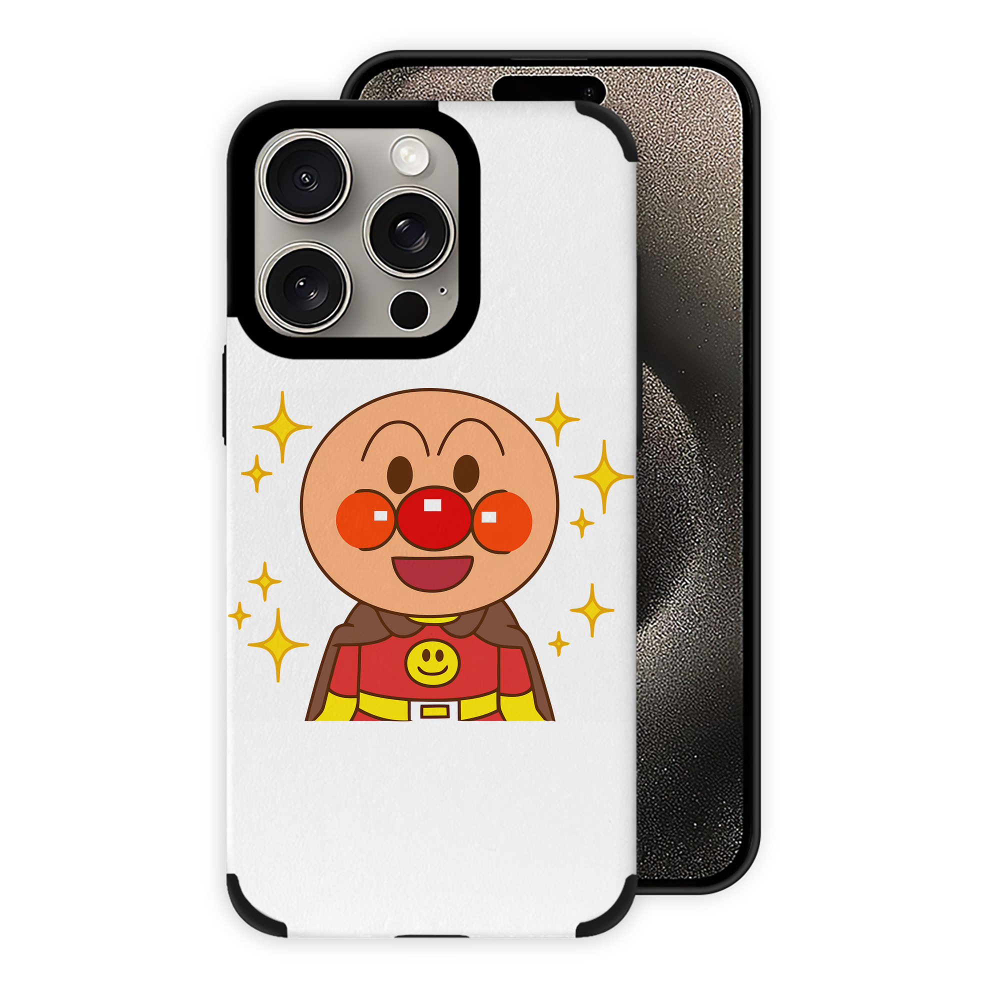 （画像用） アンパンマン Anpanman 【iPhone15ProMax対応】 PUレザー スマホケース 耐衝撃＆黄変防止