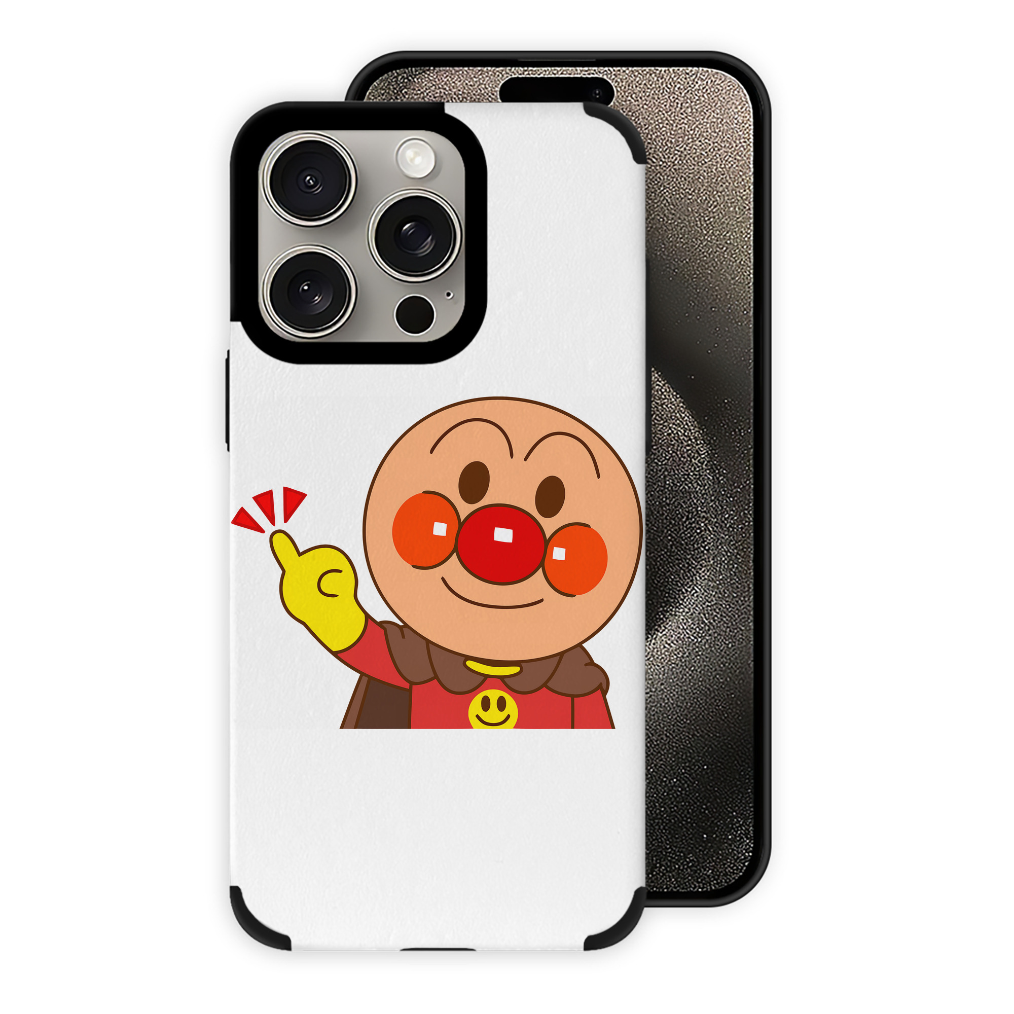（画像用） アンパンマン Anpanman 【iPhone15ProMax対応】 PUレザー スマホケース 耐衝撃＆黄変防止