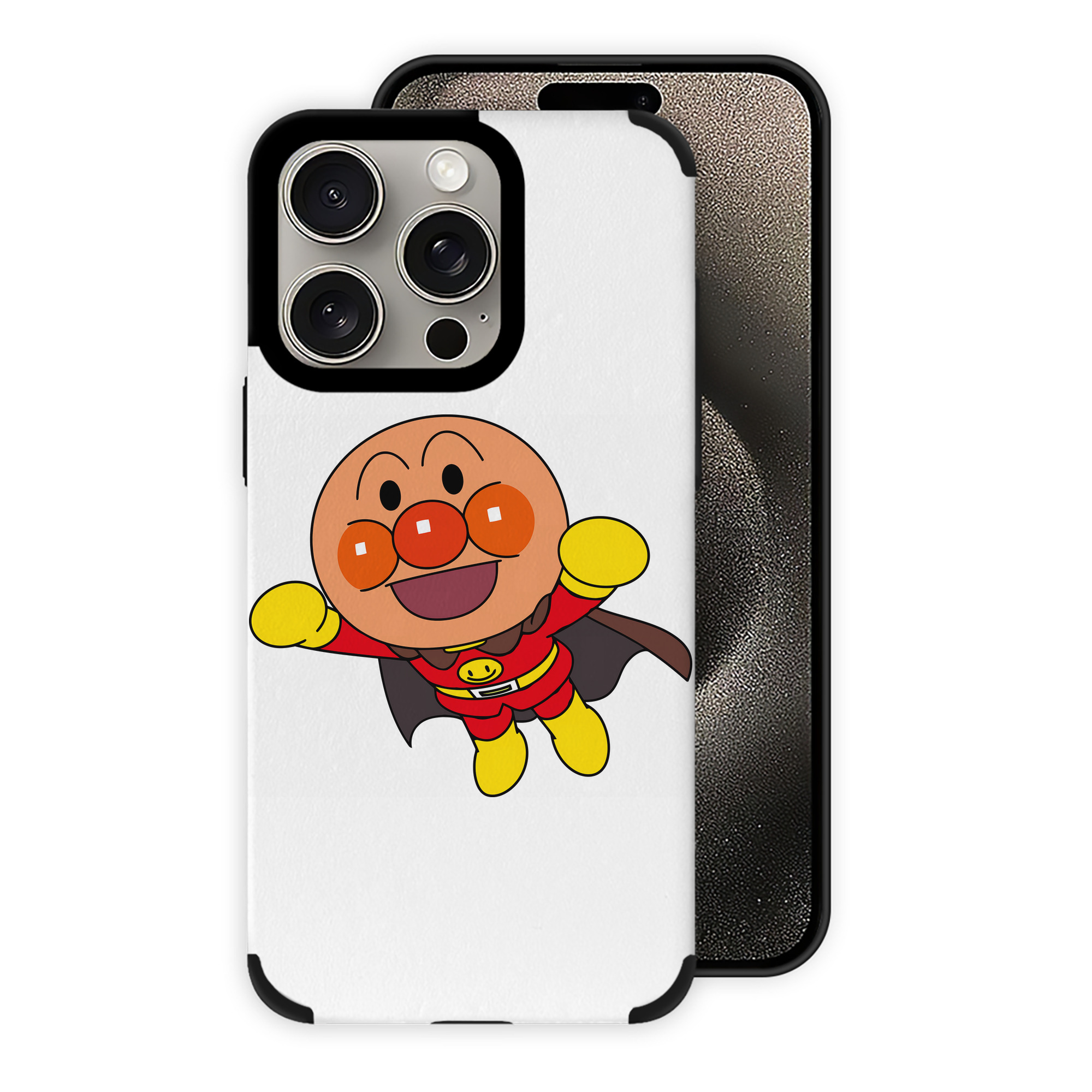 （画像用） アンパンマン Anpanman 【iPhone15ProMax対応】 PUレザー スマホケース 耐衝撃＆黄変防止