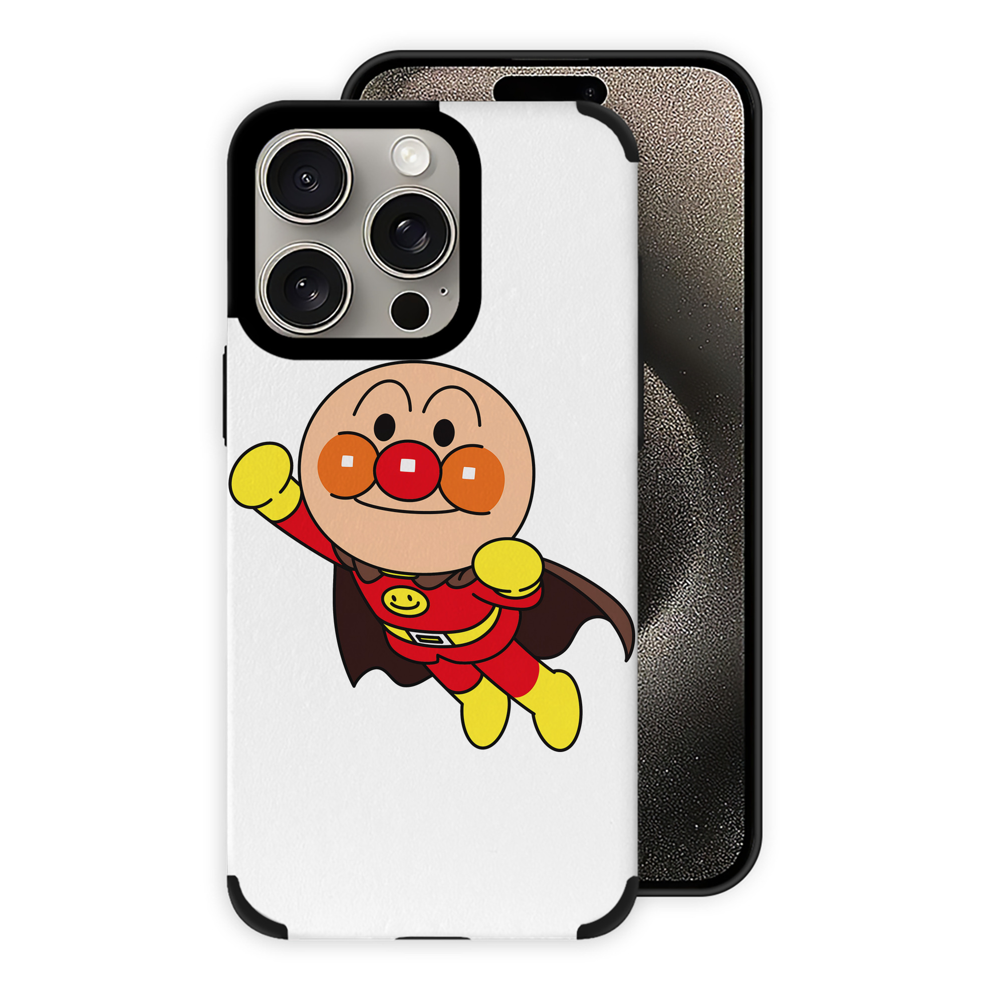 （画像用） アンパンマン Anpanman 【iPhone15ProMax対応】 PUレザー スマホケース 耐衝撃＆黄変防止