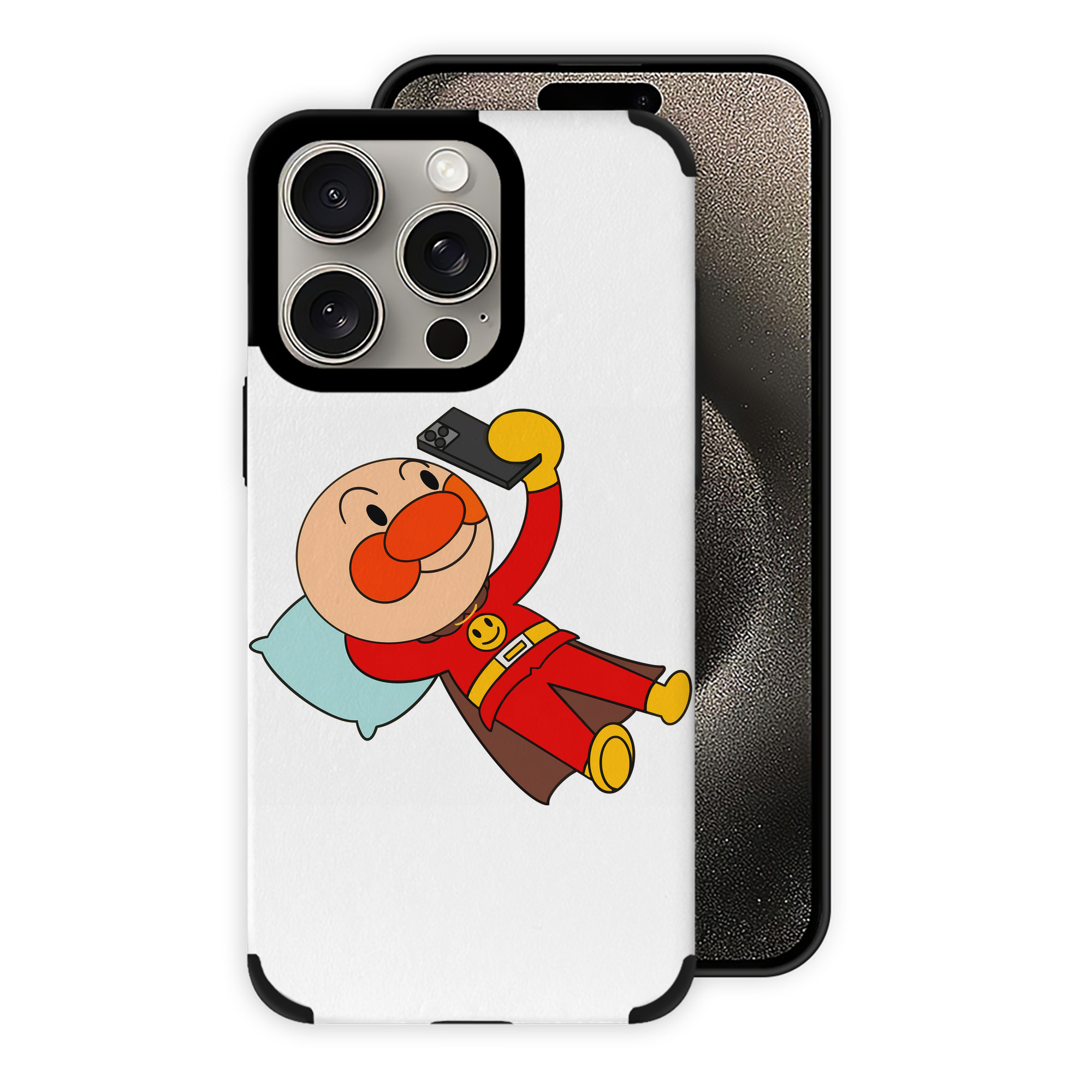 （画像用） アンパンマン Anpanman 【iPhone15ProMax対応】 PUレザー スマホケース 耐衝撃＆黄変防止