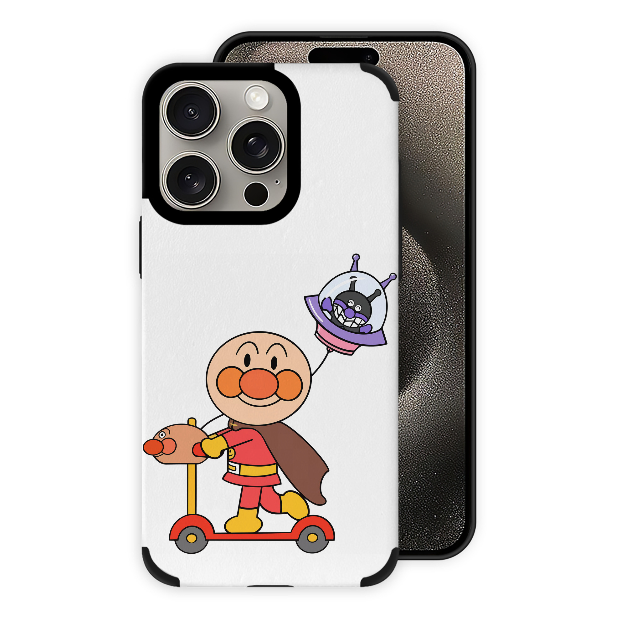 （画像用） アンパンマン Anpanman 【iPhone15ProMax対応】 PUレザー スマホケース 耐衝撃＆黄変防止