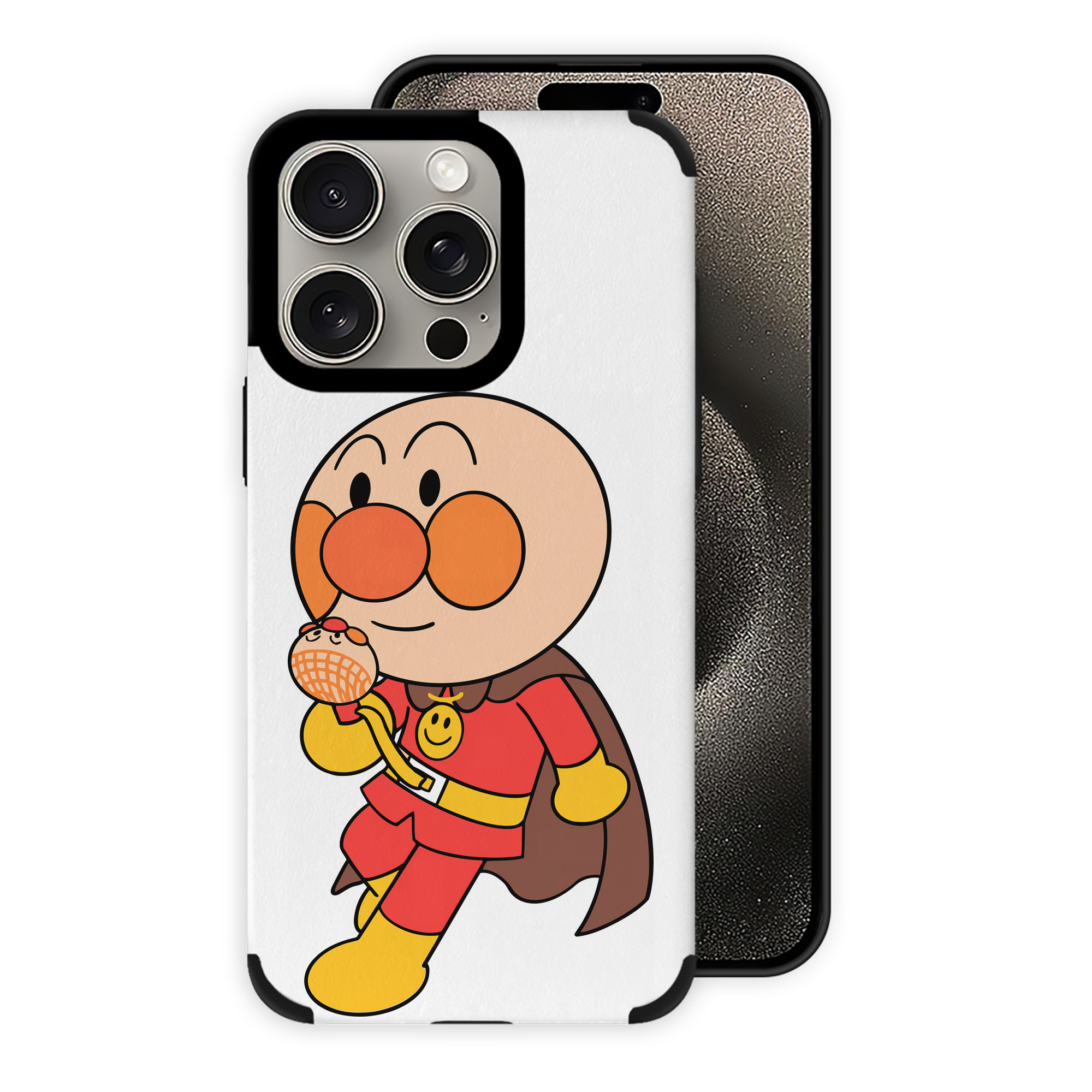 （画像用） アンパンマン Anpanman 【iPhone15ProMax対応】 PUレザー スマホケース 耐衝撃＆黄変防止