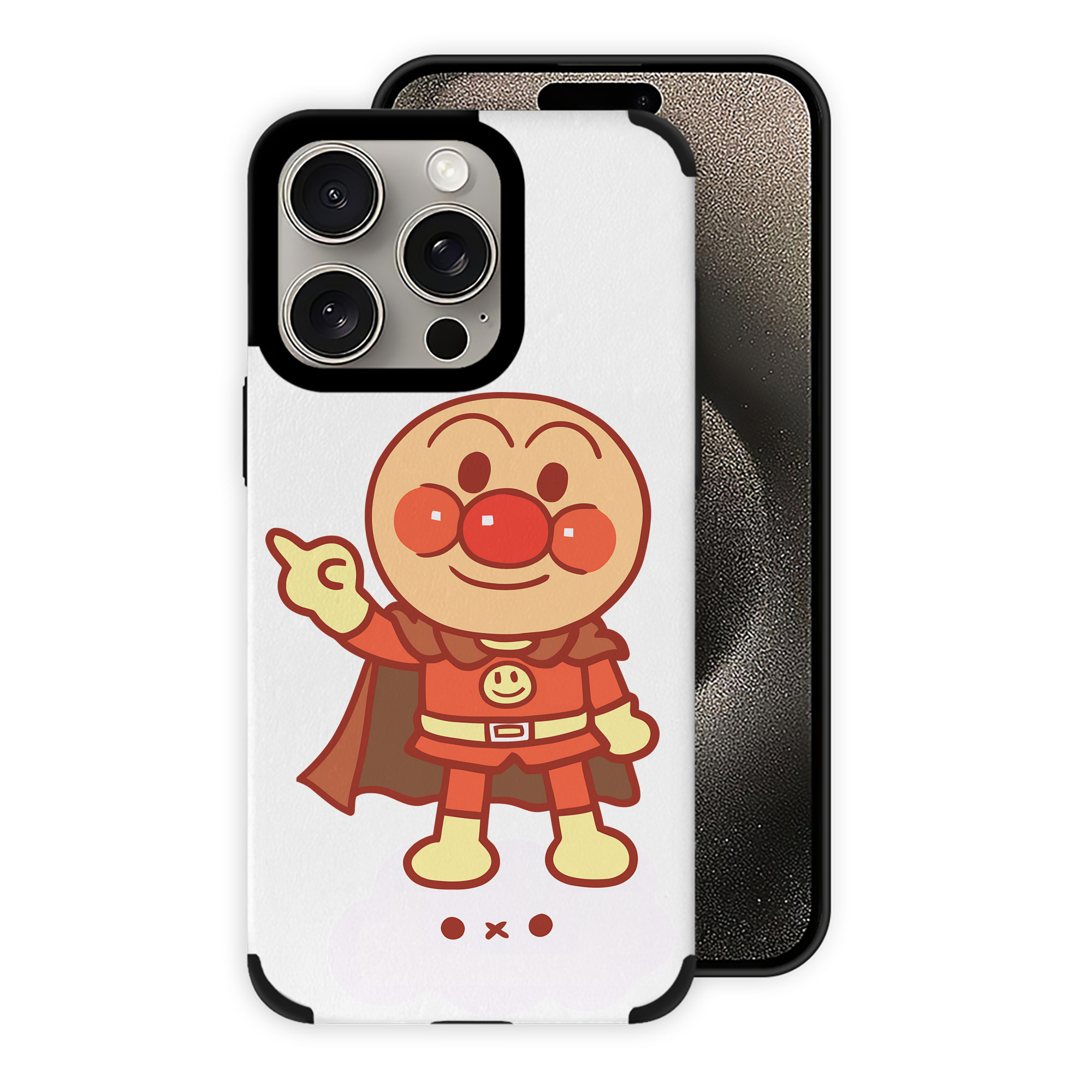 （画像用） アンパンマン Anpanman 【iPhone15ProMax対応】 PUレザー スマホケース 耐衝撃＆黄変防止