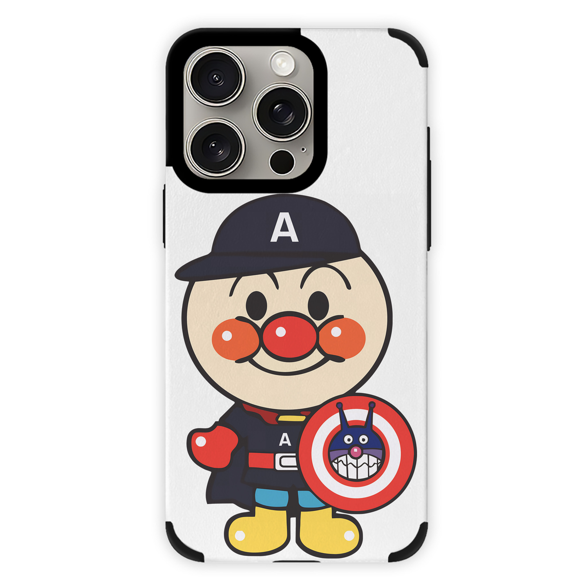 （画像用） アンパンマン Anpanman 【iPhone15ProMax対応】 PUレザー スマホケース 耐衝撃＆黄変防止
