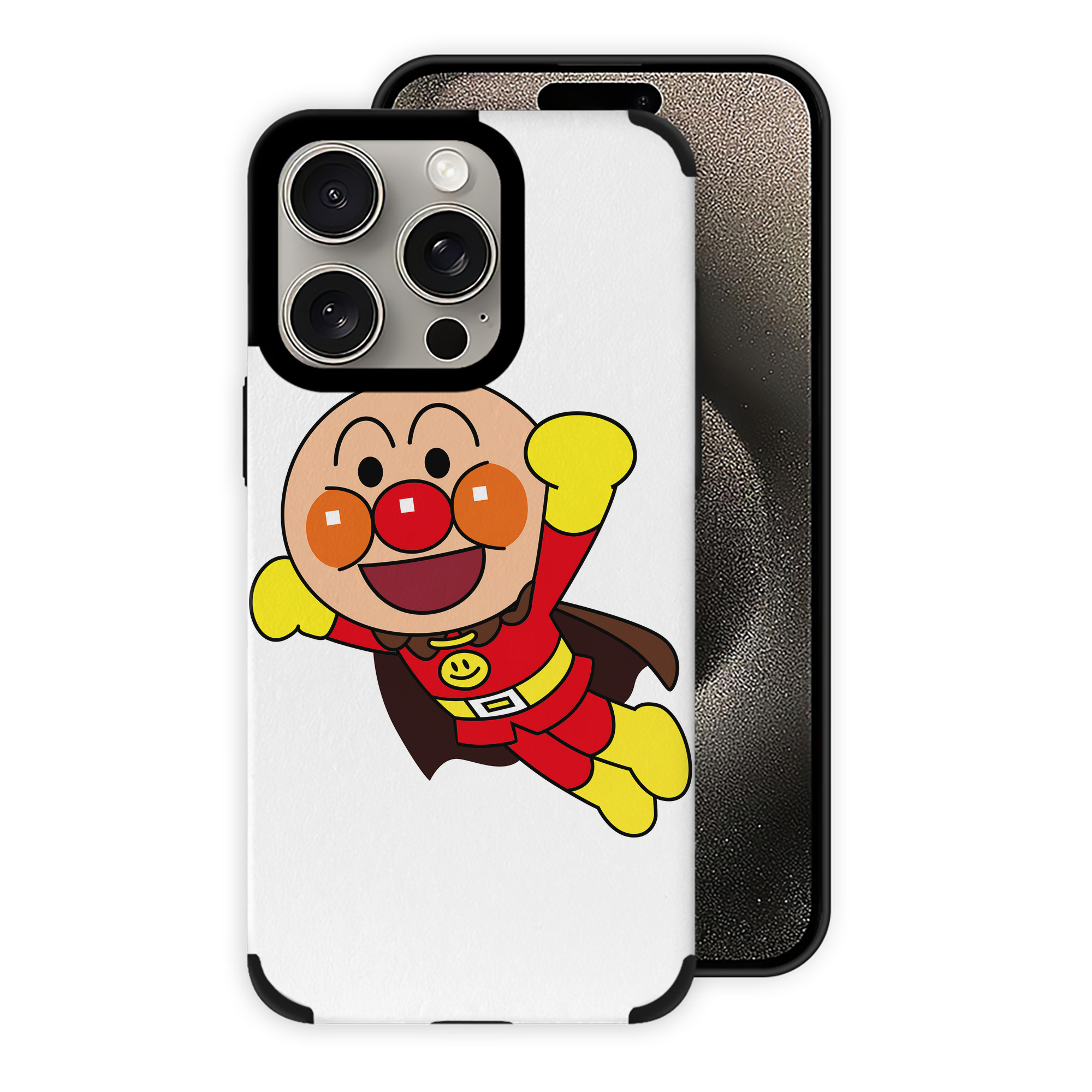 （画像用） アンパンマン Anpanman 【iPhone15ProMax対応】 PUレザー スマホケース 耐衝撃＆黄変防止